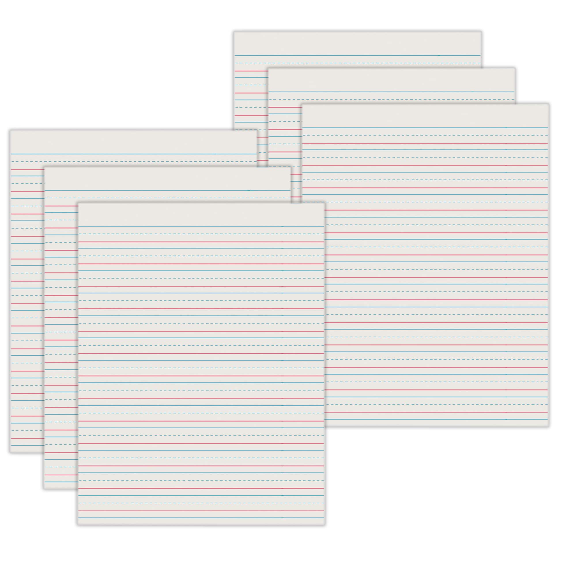Pacon® 8.5" x 11" Skip-A-Line Short Ruled Newsprint Handwriting Paper, 3 Packs of 500 Sheets