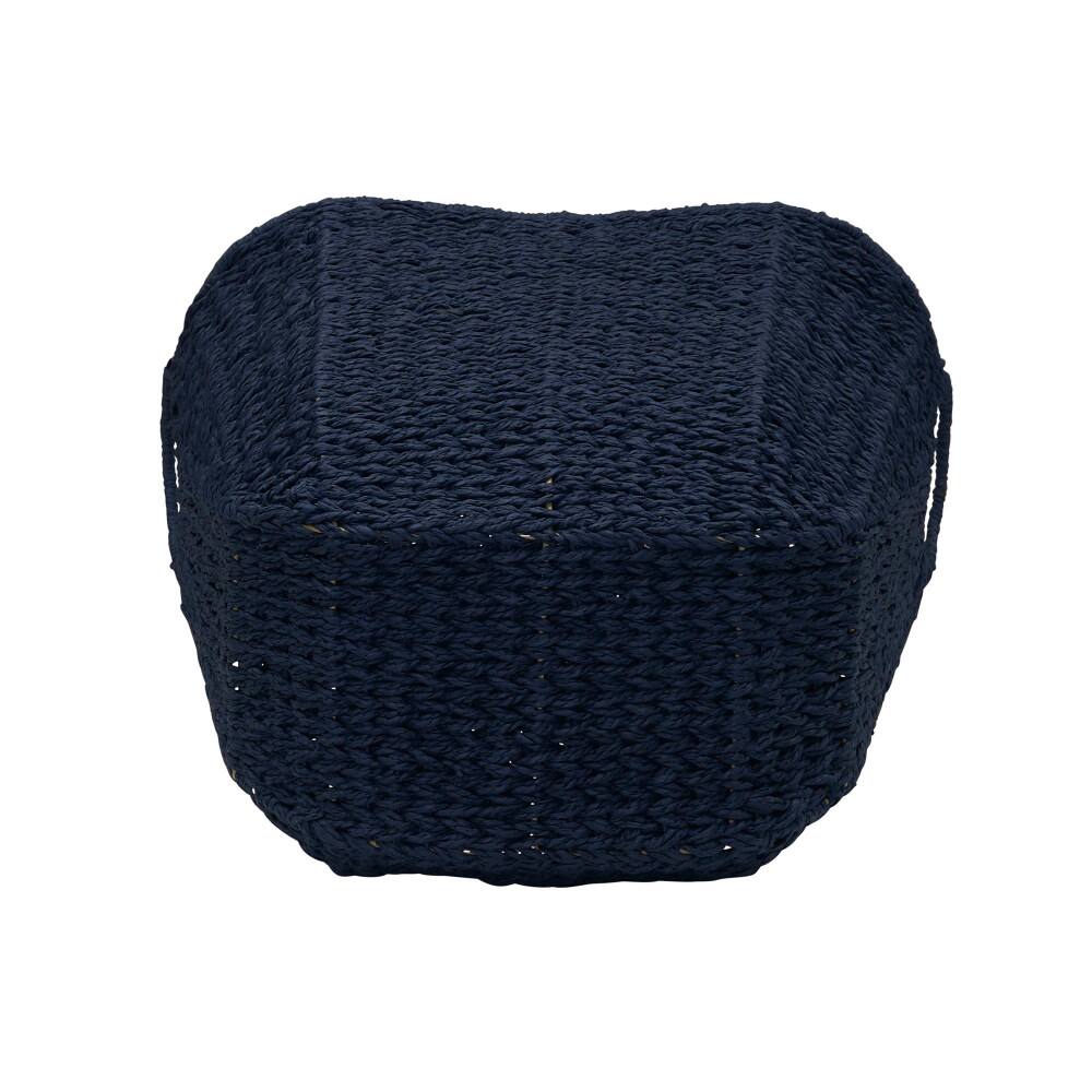 Household Essentials 17.5" Woven Paper Rope Basket with Handles