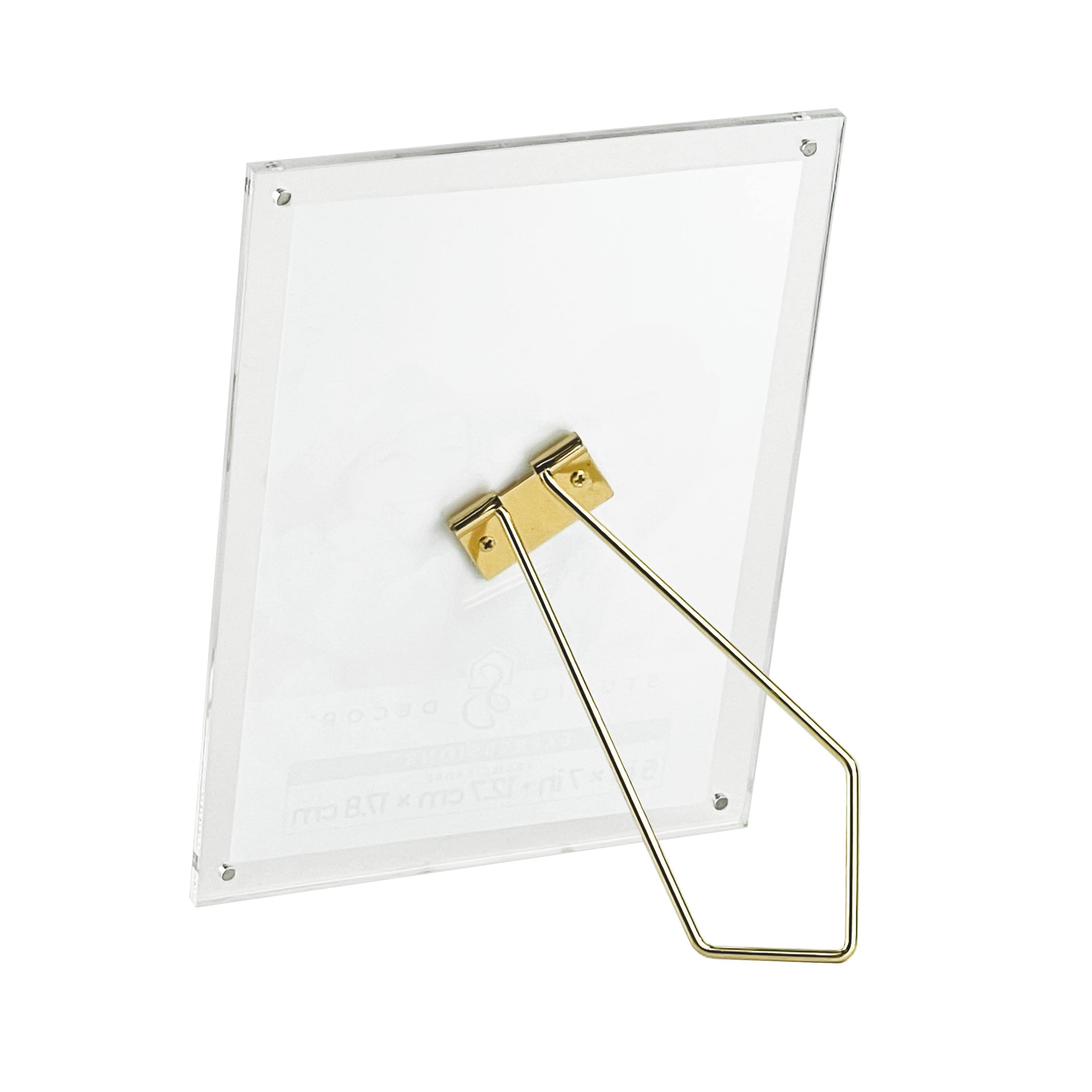 6 Pack: Expressions™ Clear Acrylic Float Frame with Gold Metal Easel by Studio Décor