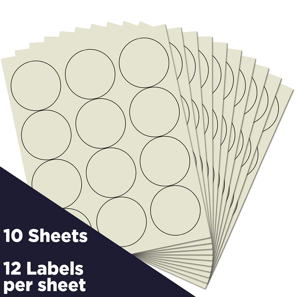 JAM Paper 2.5" Circle Product & Container Labels, 120ct.