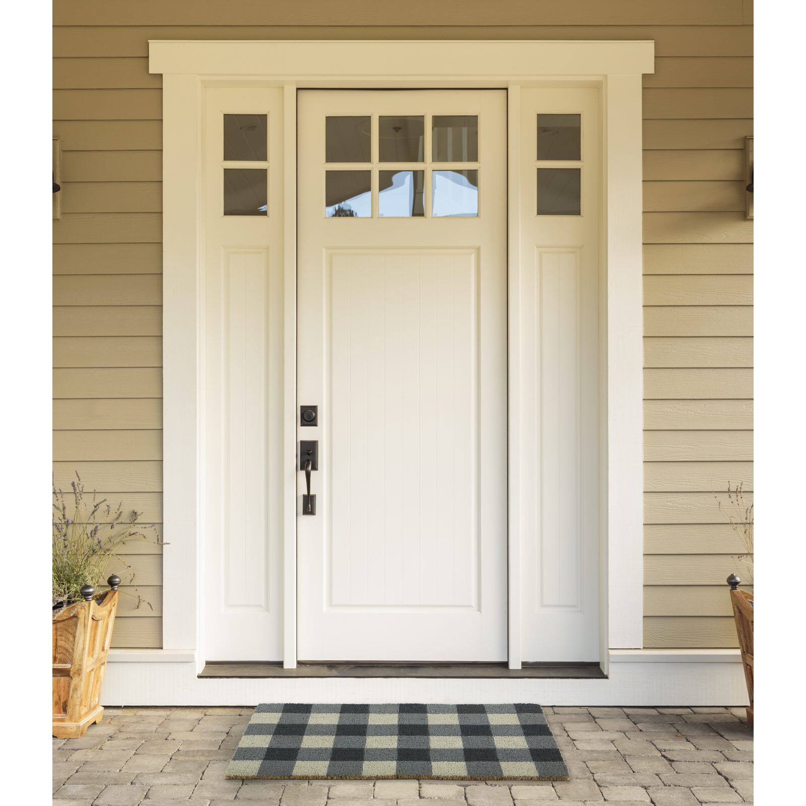 DII® Gray & White Buffalo Check Doormat