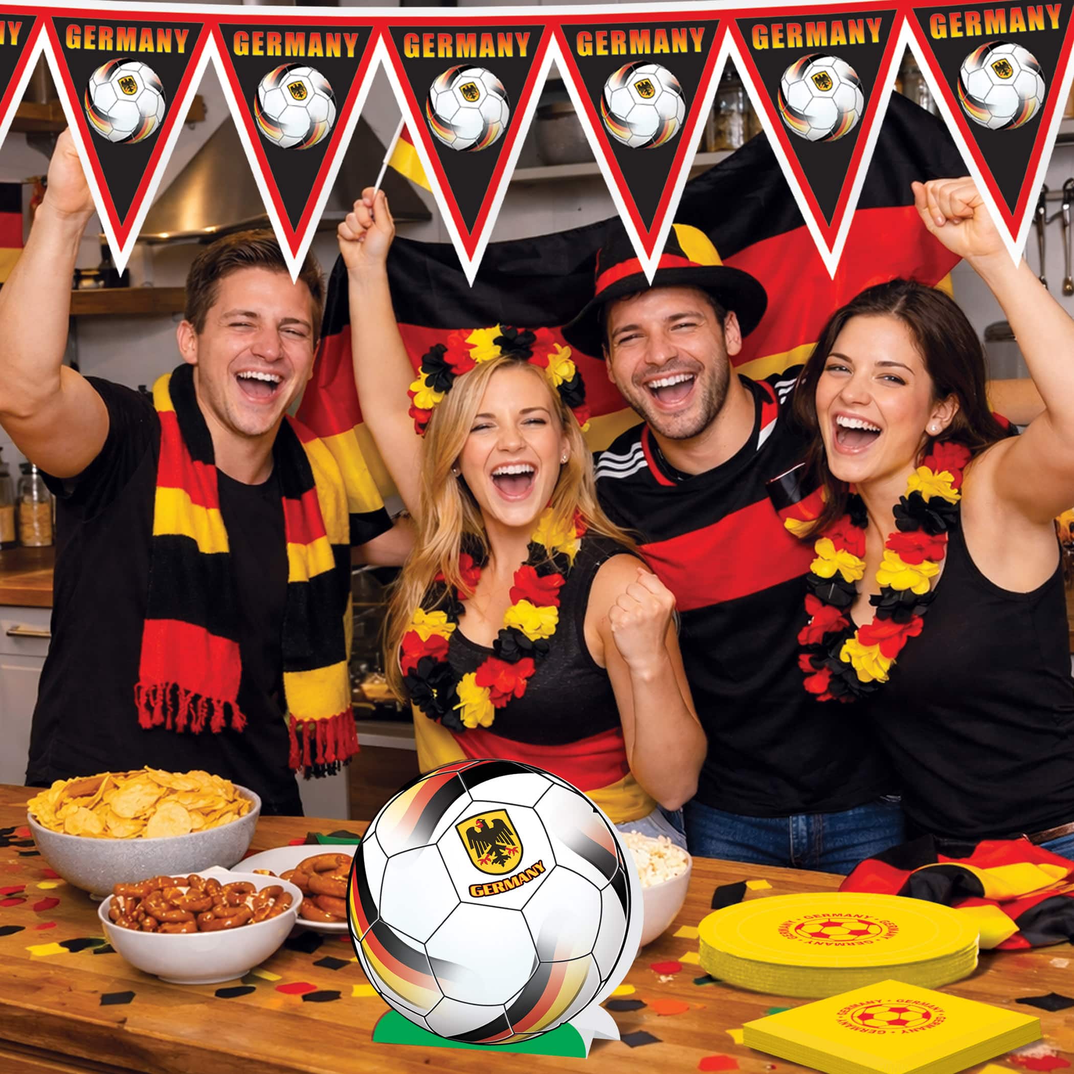 9.25" Germany 3D Soccer Ball Centerpieces, 2ct.