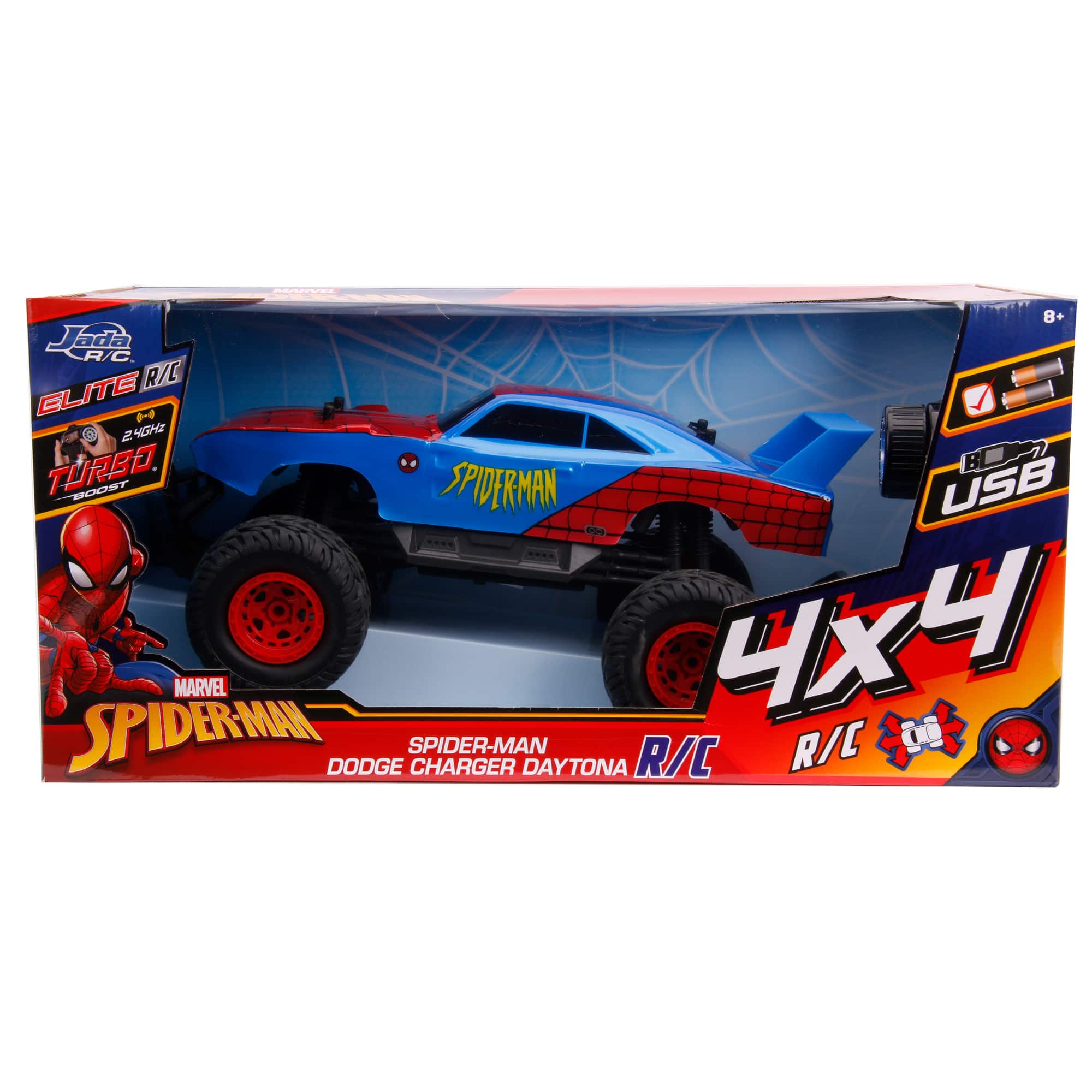 Jada Toys® Marvel Spiderman Remote-Control Dodge Charger Daytona Toy