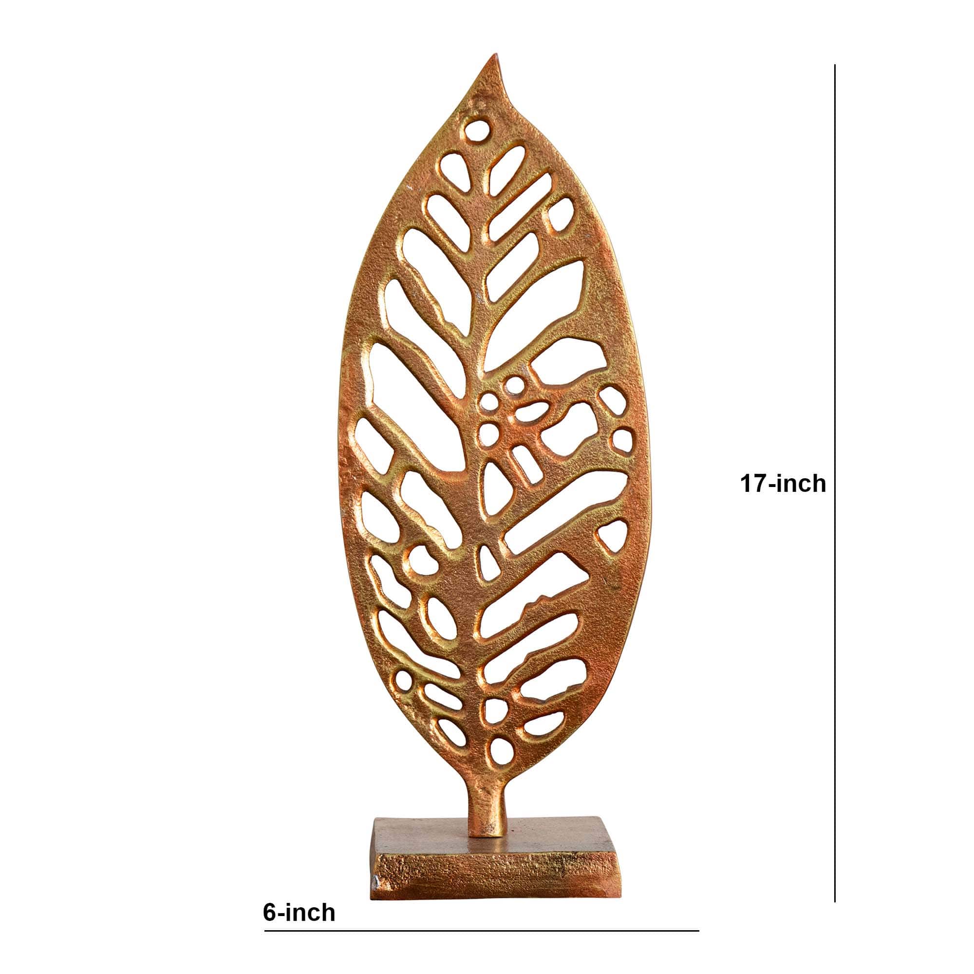 17" Copper Beech Sculpture Decorative Accent