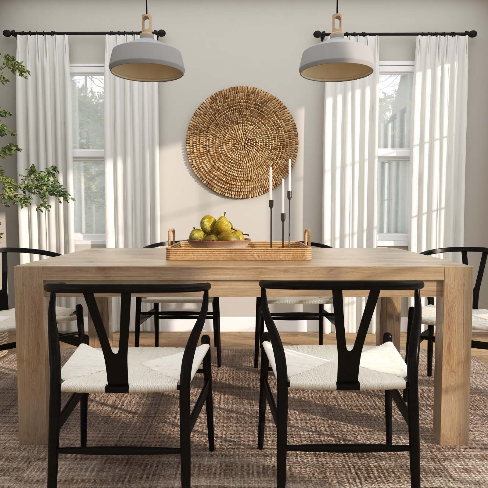 Brown Overlapping Reclaimed Wood Wall Décor