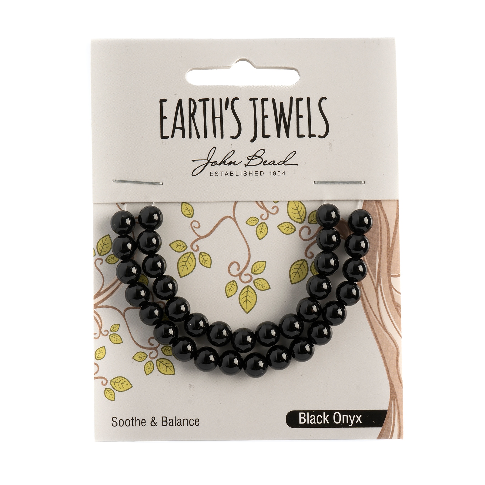John Bead Earth's Jewels Natural Stone Round Beads, 6mm