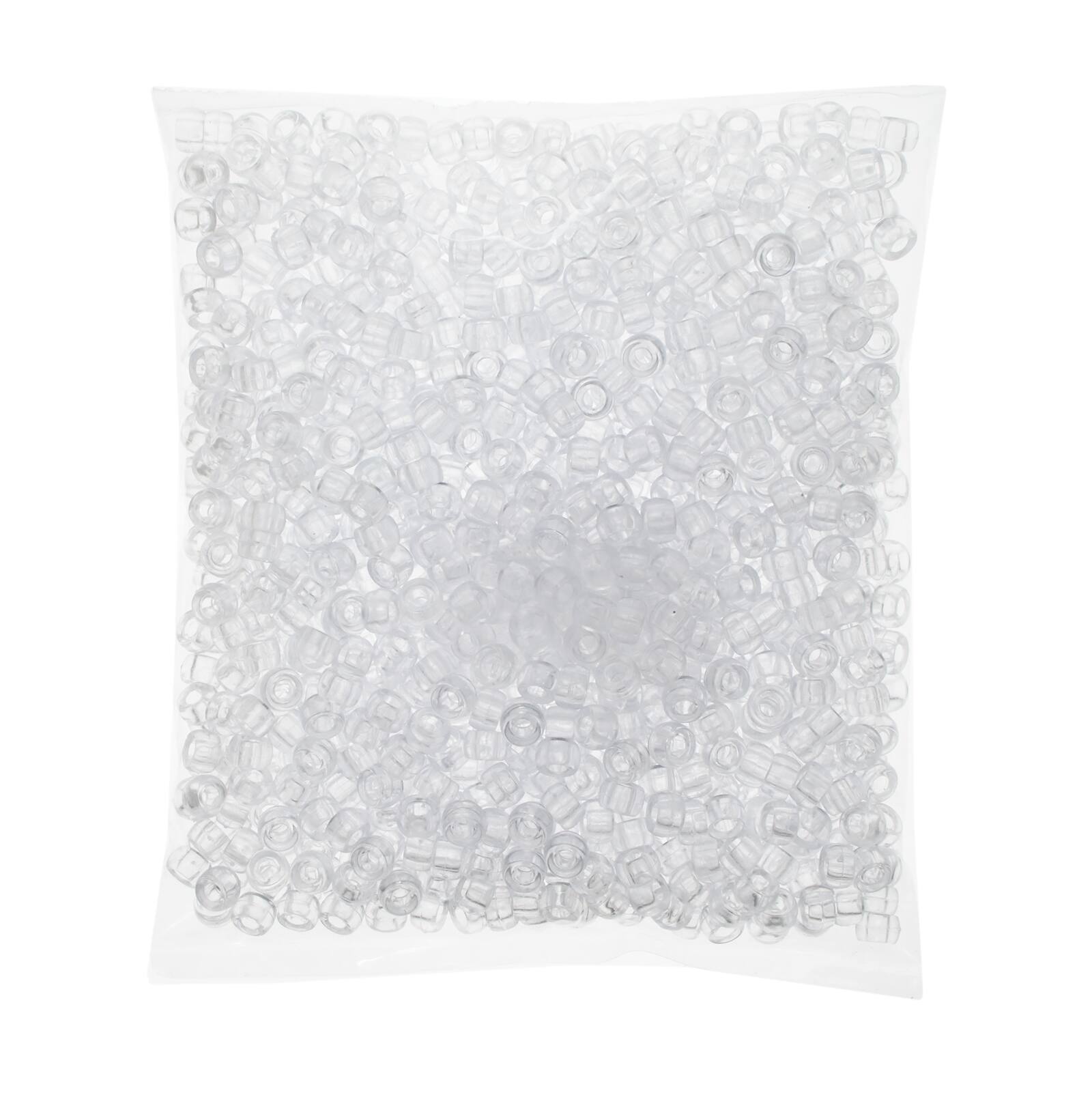 John Bead 6mm Transparent Mini Pony Beads, 1,000ct.