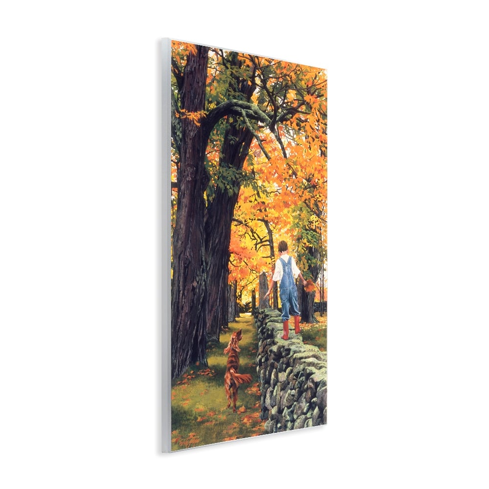 Stupell Industries Boy on Wall with Dog Wall Plaque Art