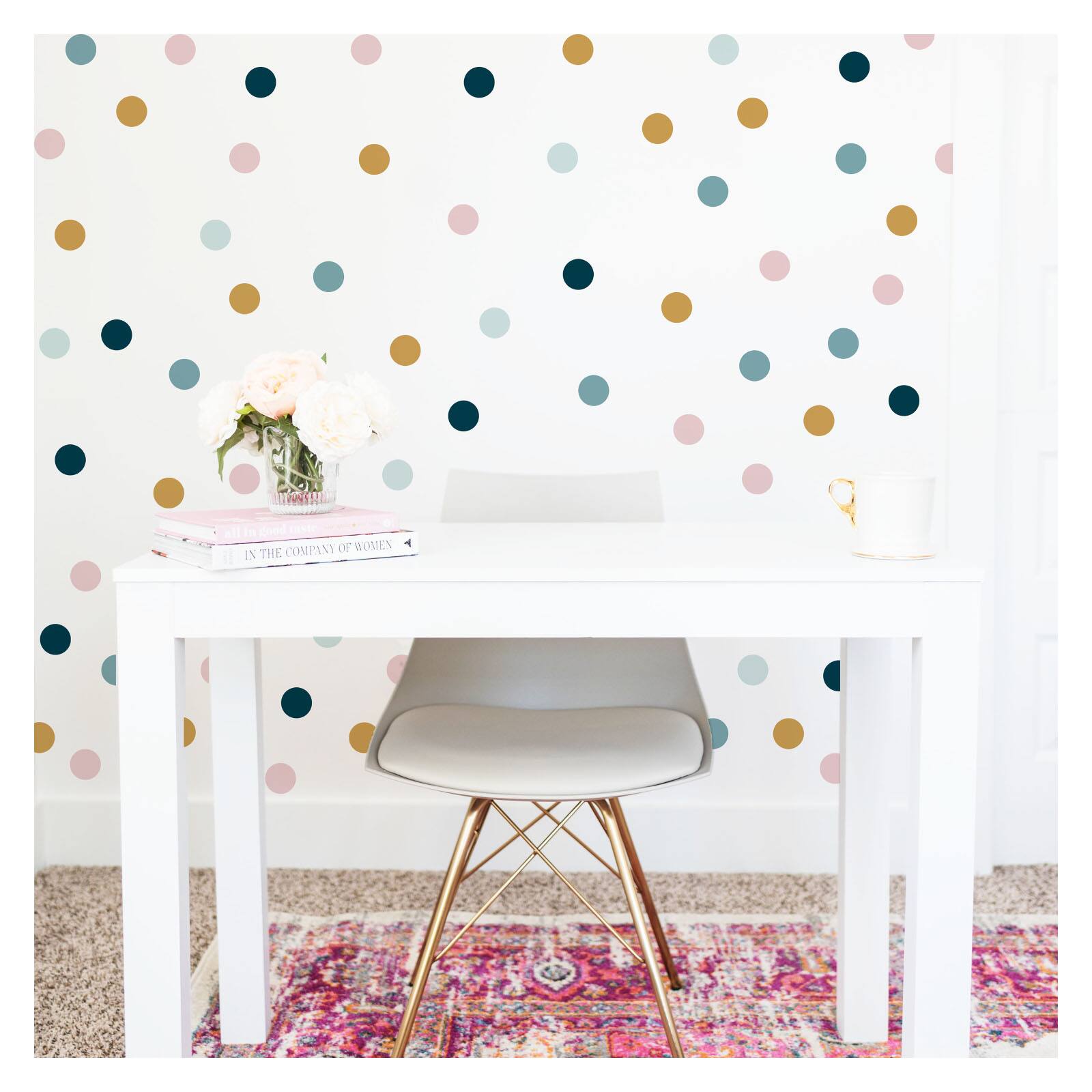 RoomMates Pink, Yellow & Blue Dot Peel & Stick Wall Decals