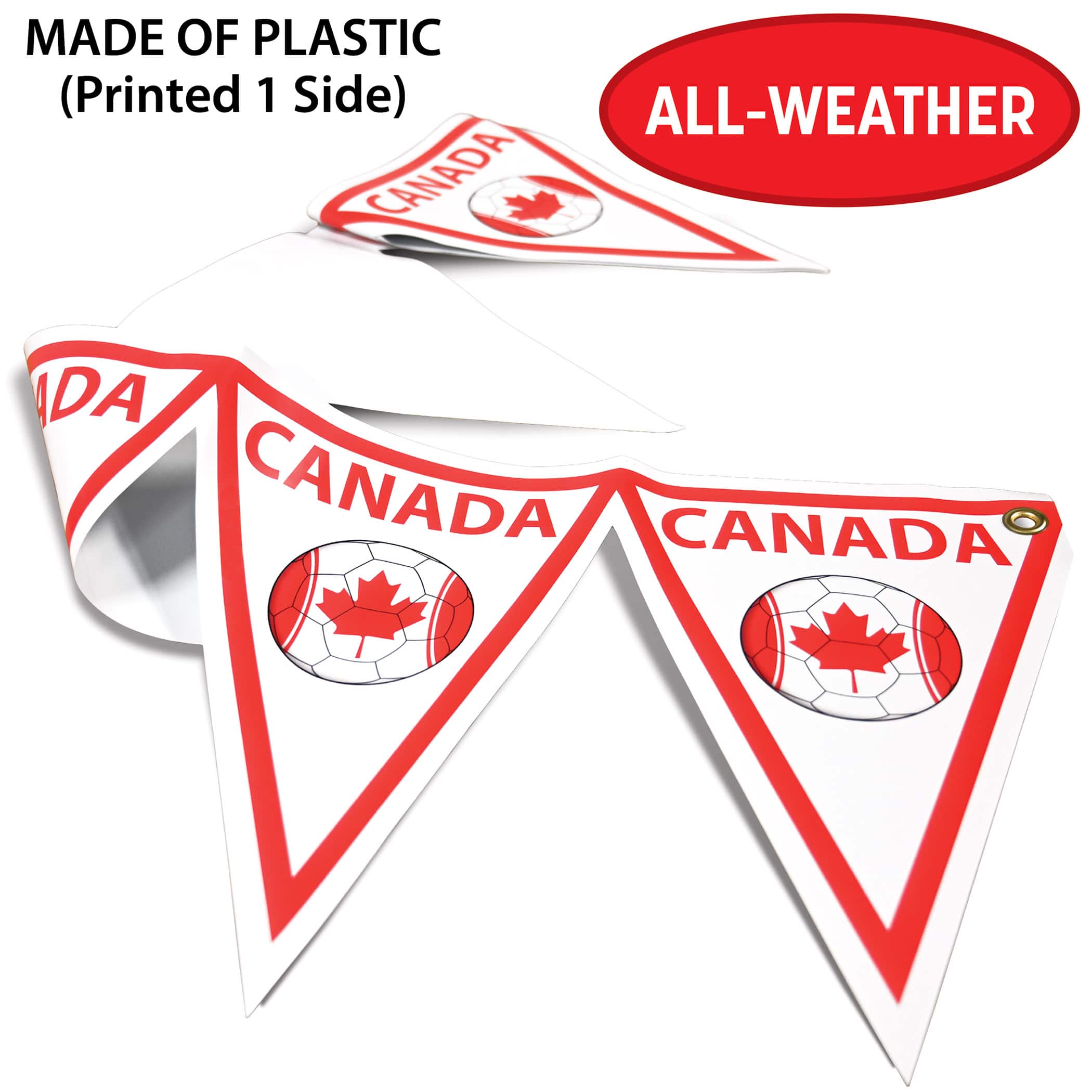 11" x 6.5ft. Canada Soccer Pennant Banner