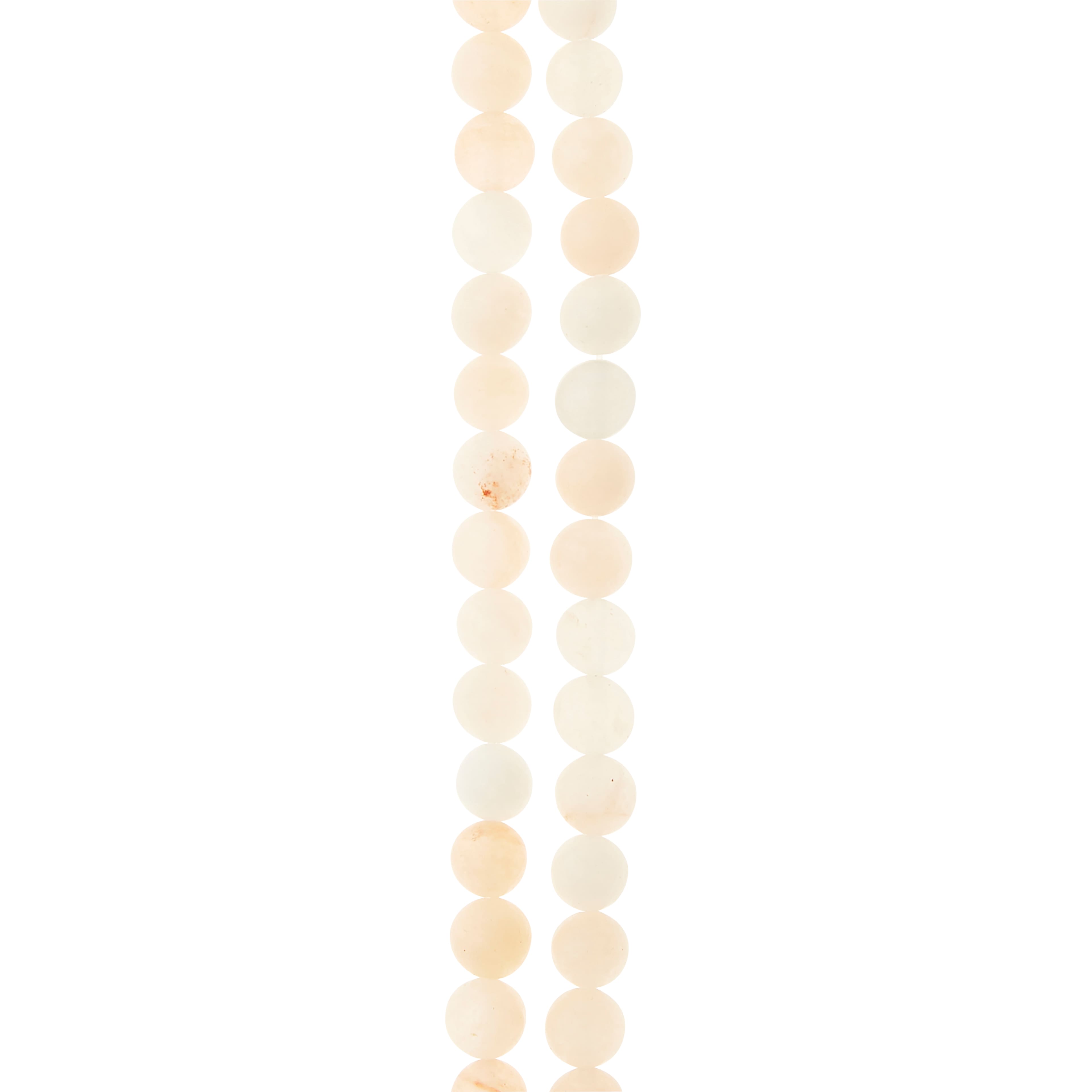 12 Pack: Light Pink Aurora Opal Round Beads, 6mm by Bead Landing™