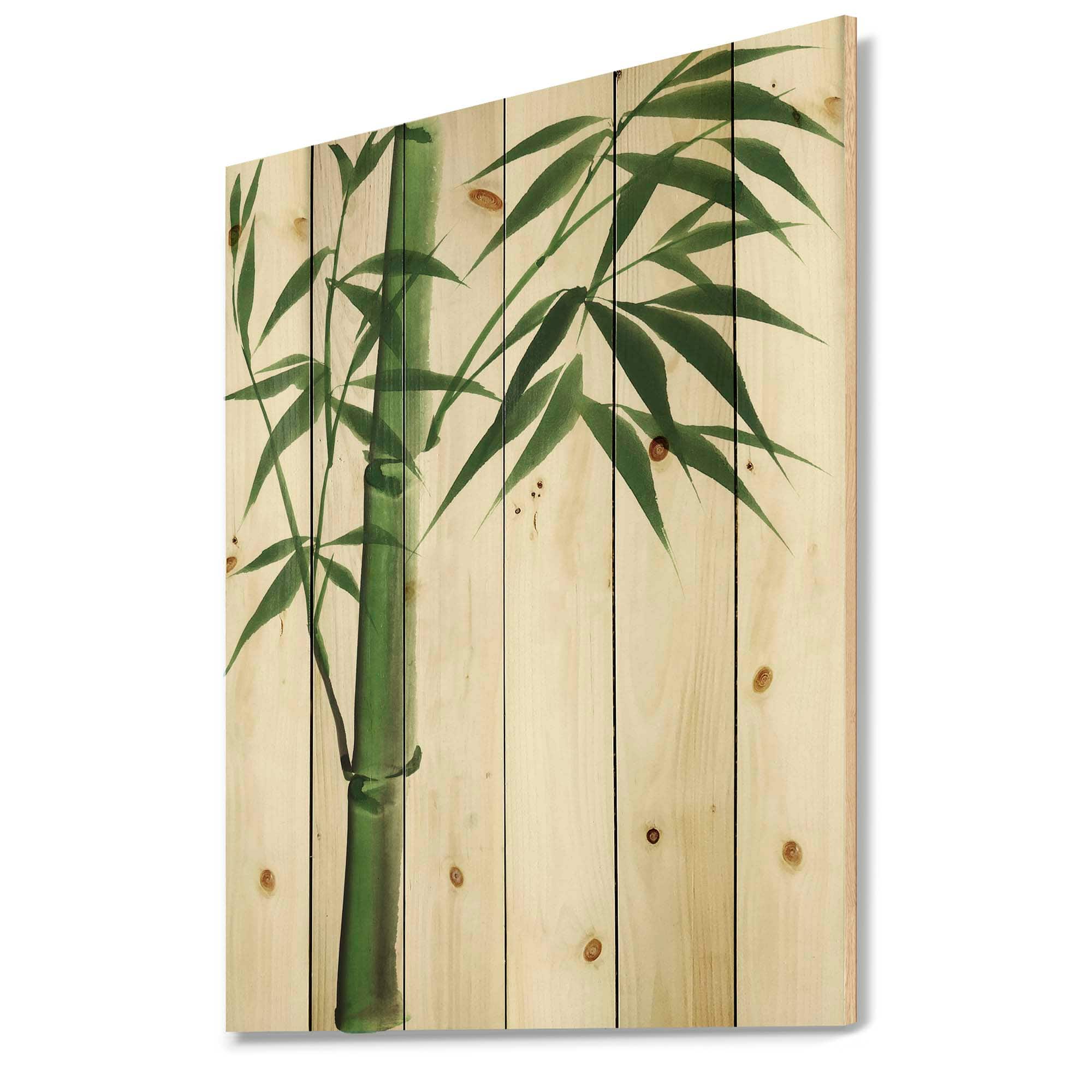 Designart - Detail Of Dark Green Bamboo III