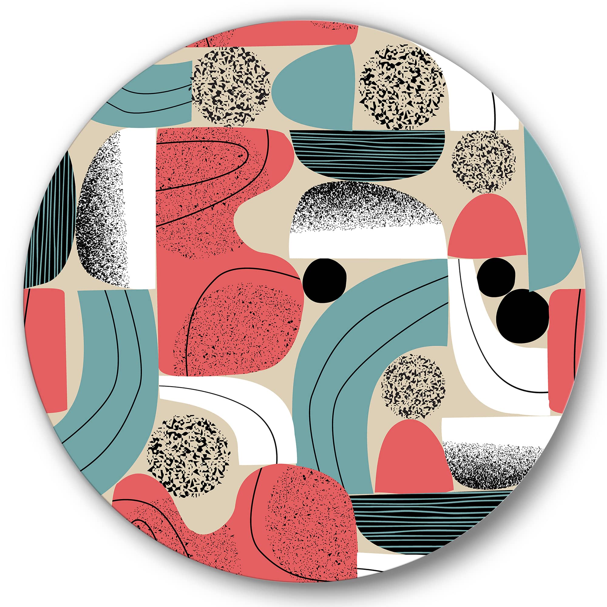 Designart - Retro Shapes With Abstract Suns and Moons III