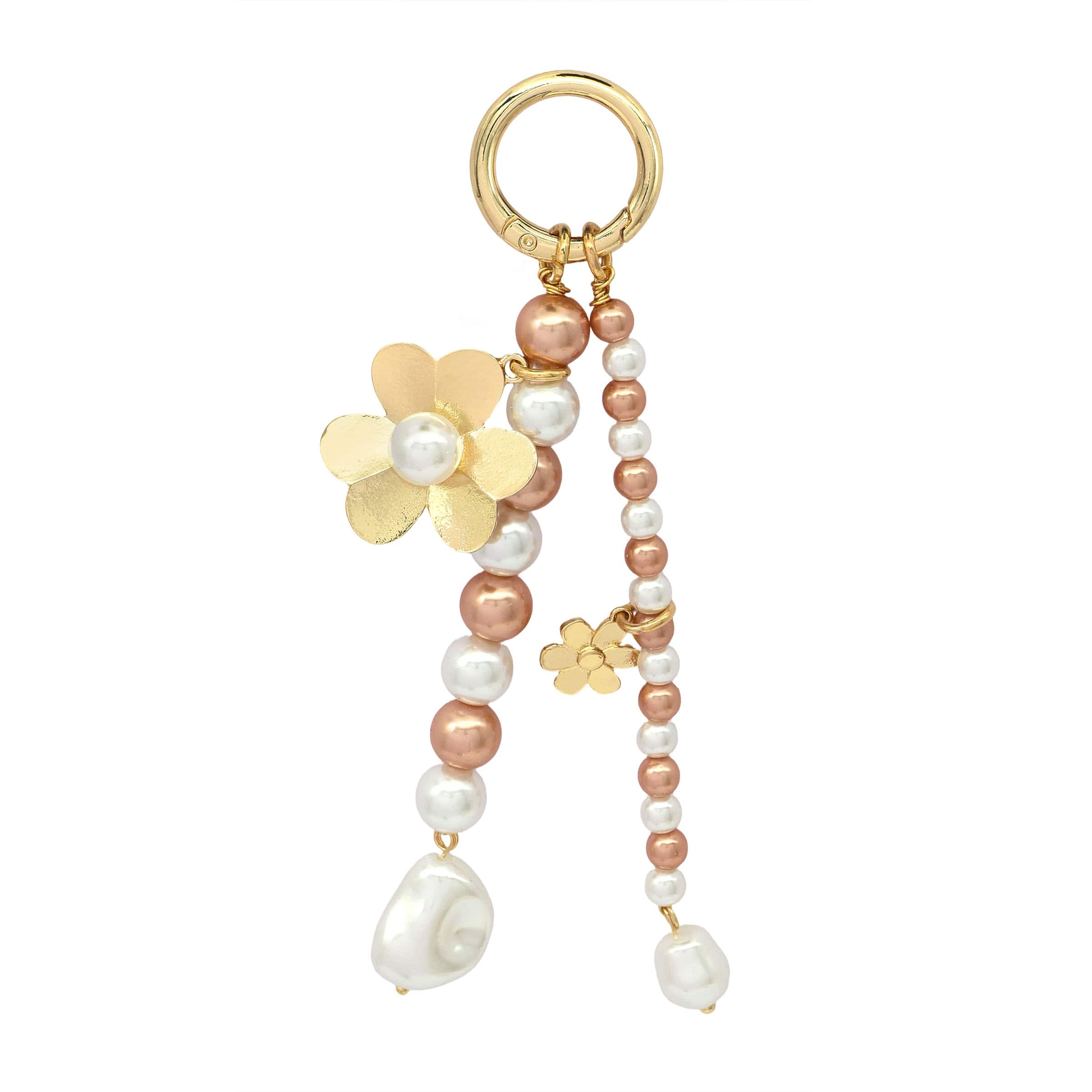Summer Fashion Flower & Pearl Beads Bag Charm by Make Market®