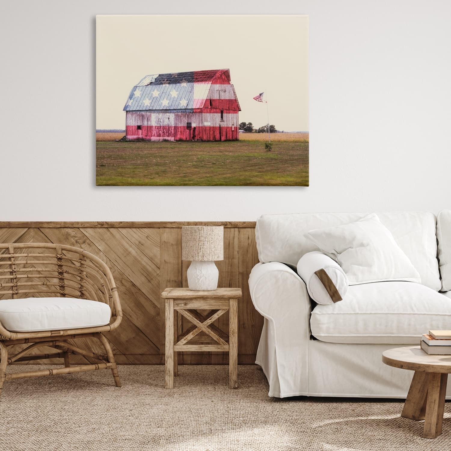 Stupell Industries Americana Farmhouse Barn Canvas Wall Art