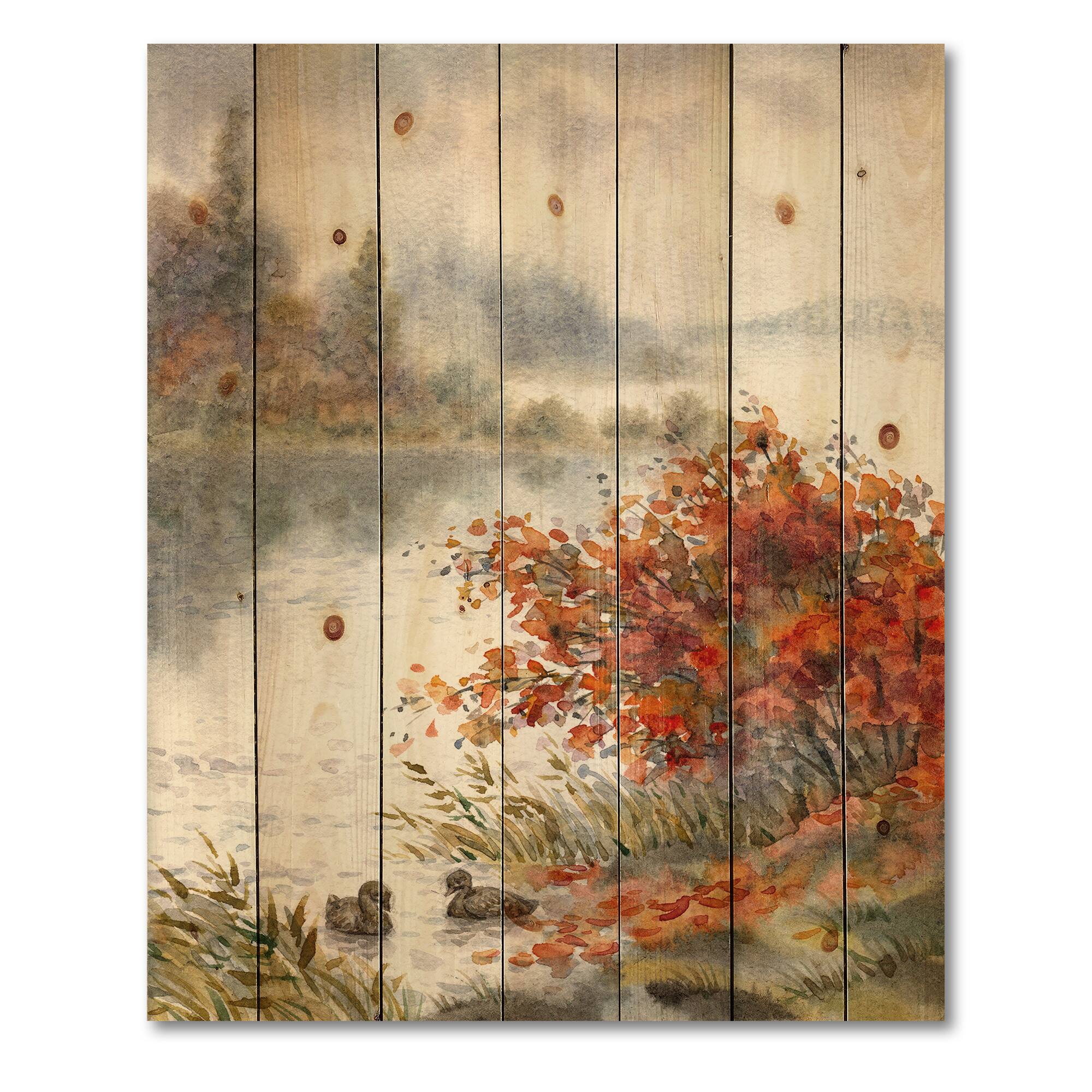 Designart - View Of The Lake In Autumn