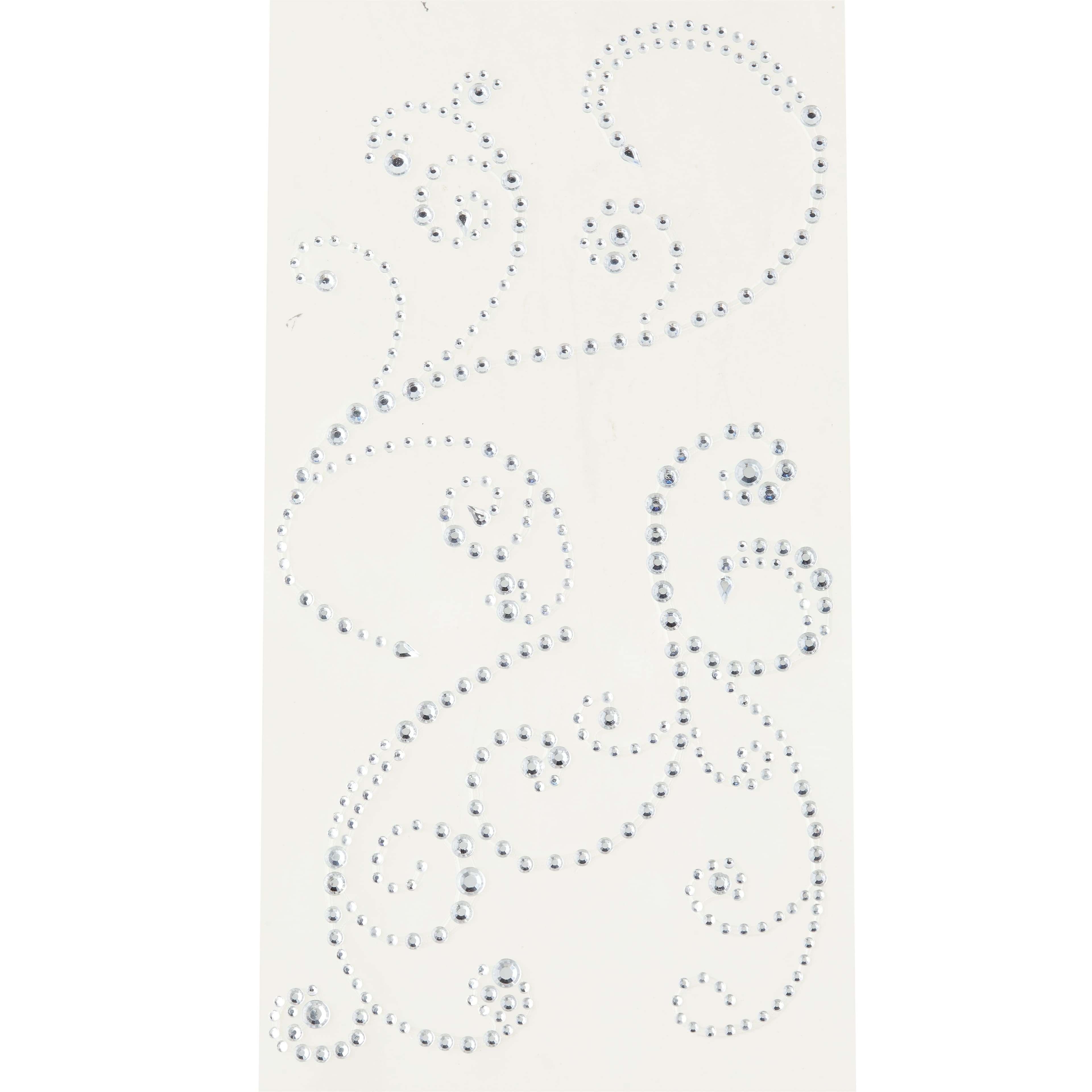 12 Packs: 3 ct. (36 total) Large Clear Flourish Adhesive Rhinestones by Recollections™
