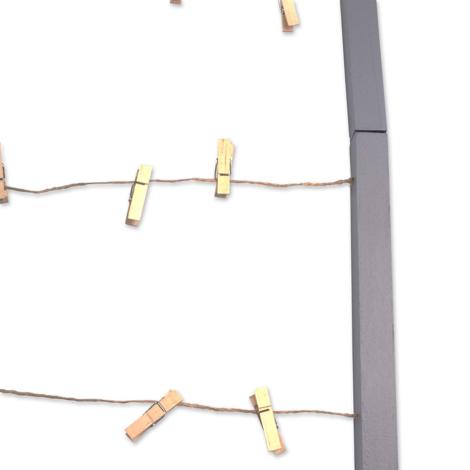 Gray Floating Frame With Clips
