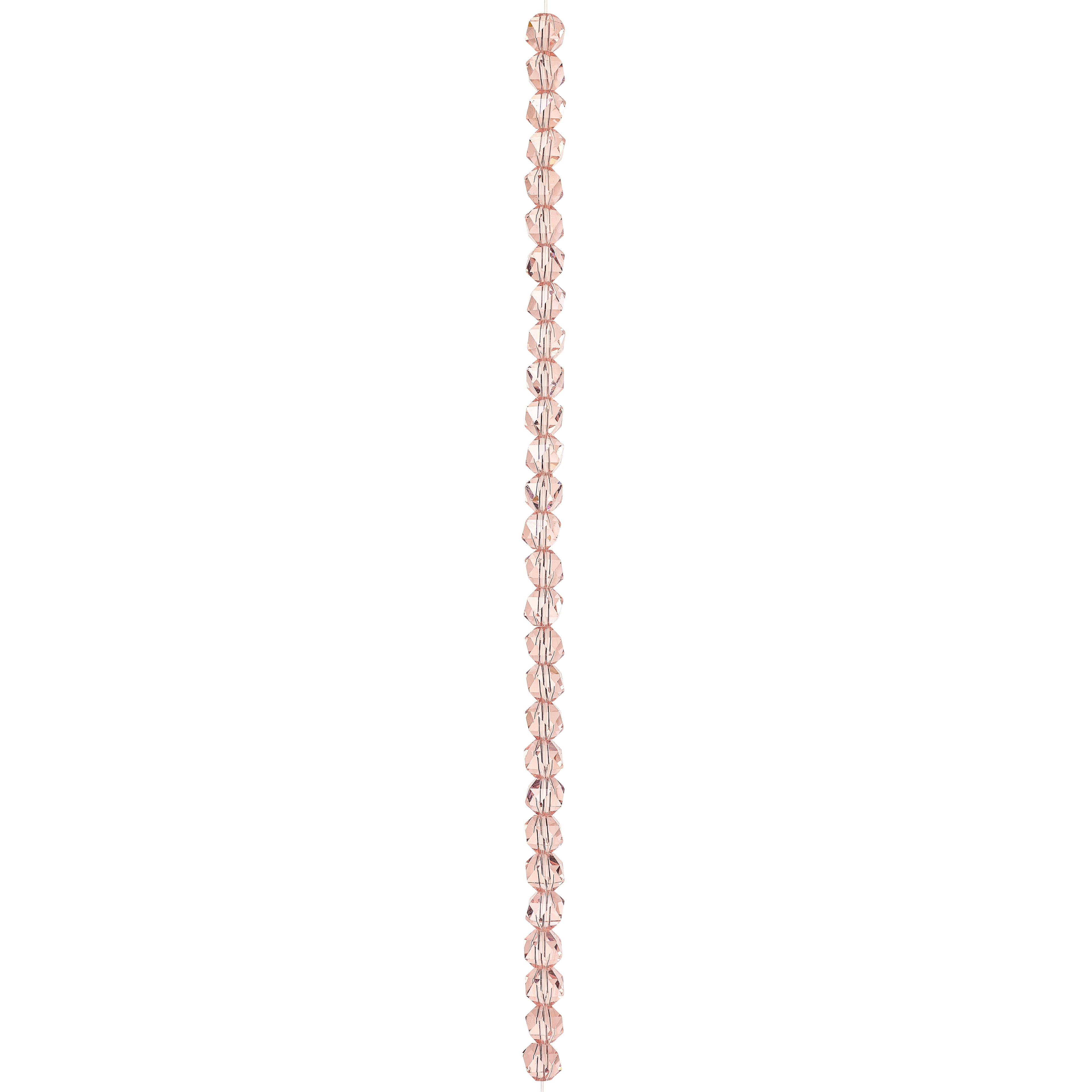 Pink Triangle Cut Glass Beads, 6mm by Bead Landing™