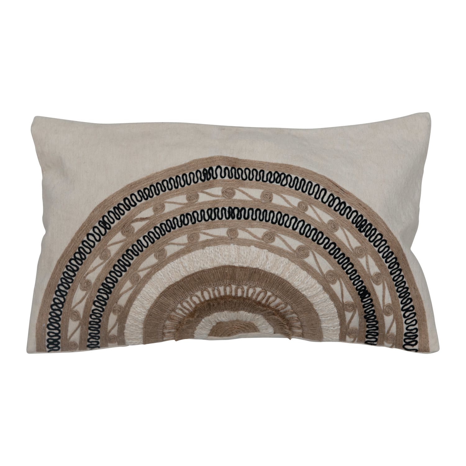 Hello Honey® Rustic Boho Sunrise Cotton & Linen Lumbar Pillow