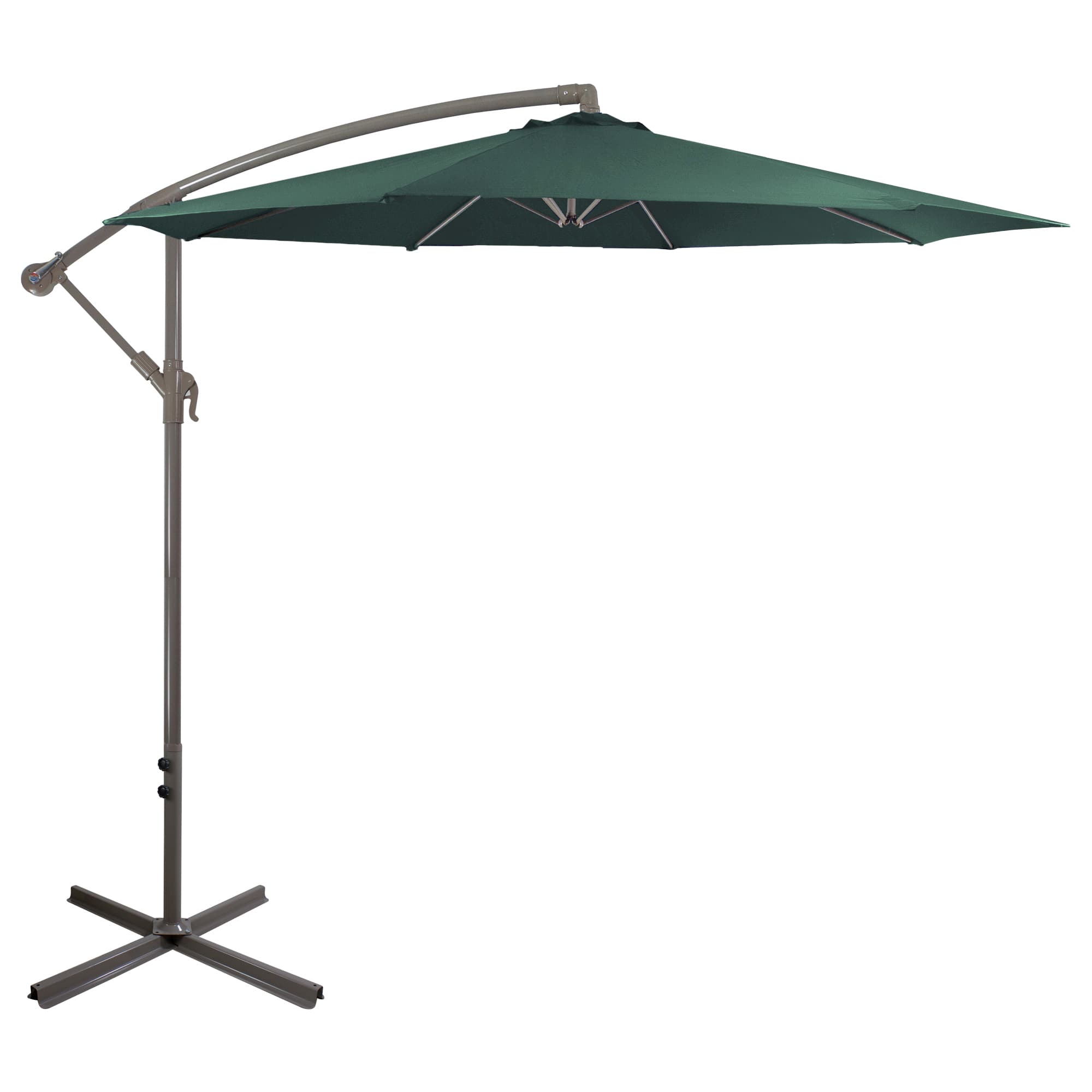 10 ft 6 ribs patio umbrella with crank TheLAShop 7.5' 6-Rib Tilt Outdoor Umbrella Lift while a tilt push button located on the pole body can be adjusted according to the suns location Northlight 10ft Offset Outdoor Patio