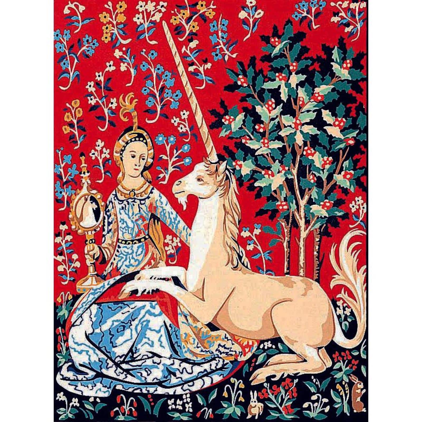 Margot de Paris Lady Unicorn View Printed Tapestry Needlepoint Canvas