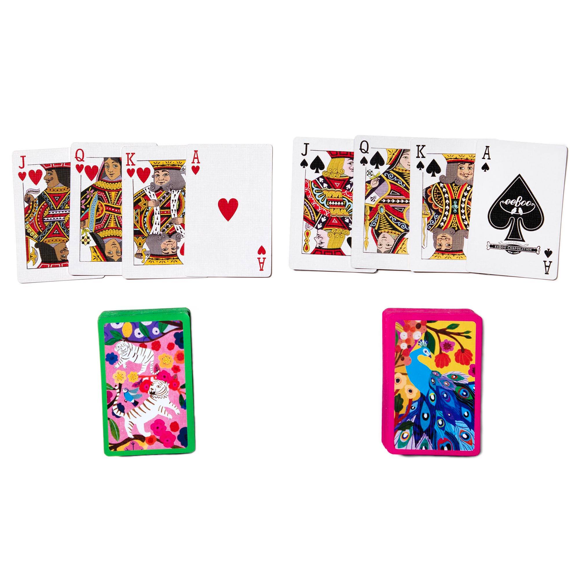 eeBoo Piece & Love Monika's Peacock Bridge Playing Card Set