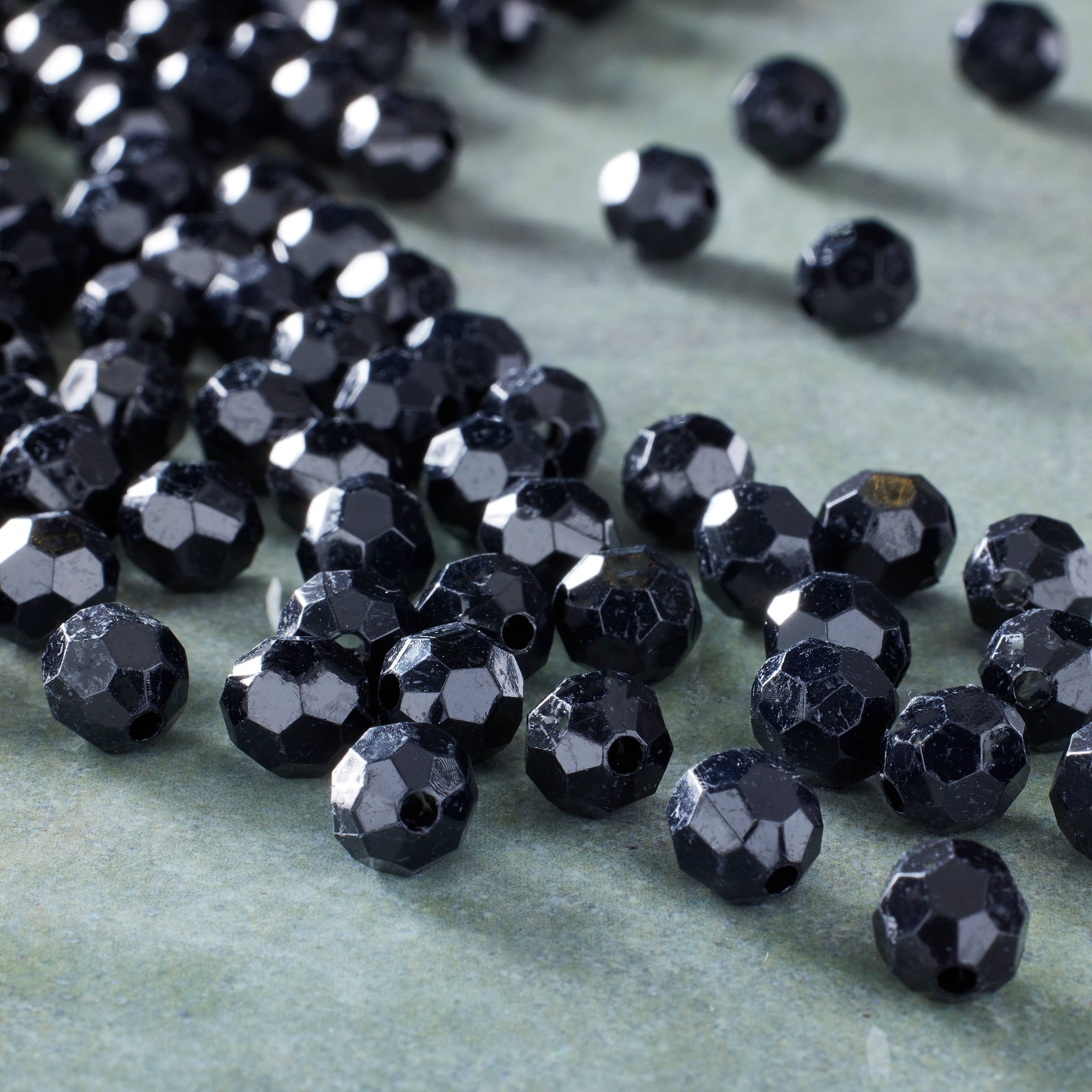 Bead Landing™ Faceted Acrylic Round Bead Value Pack, 8mm