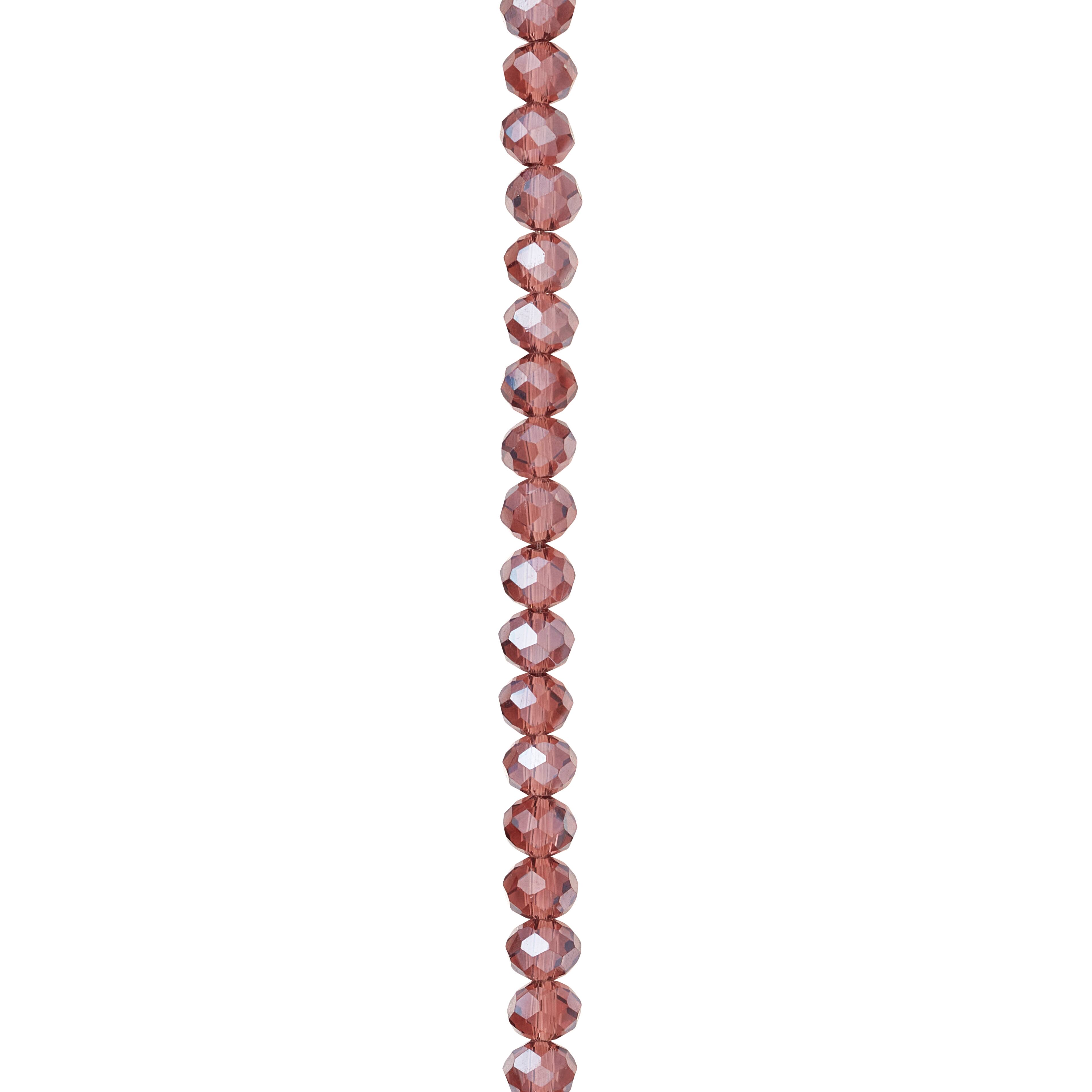 12 Pack: Amethyst Rondelle Glass Beads, 6mm by Bead Landing™