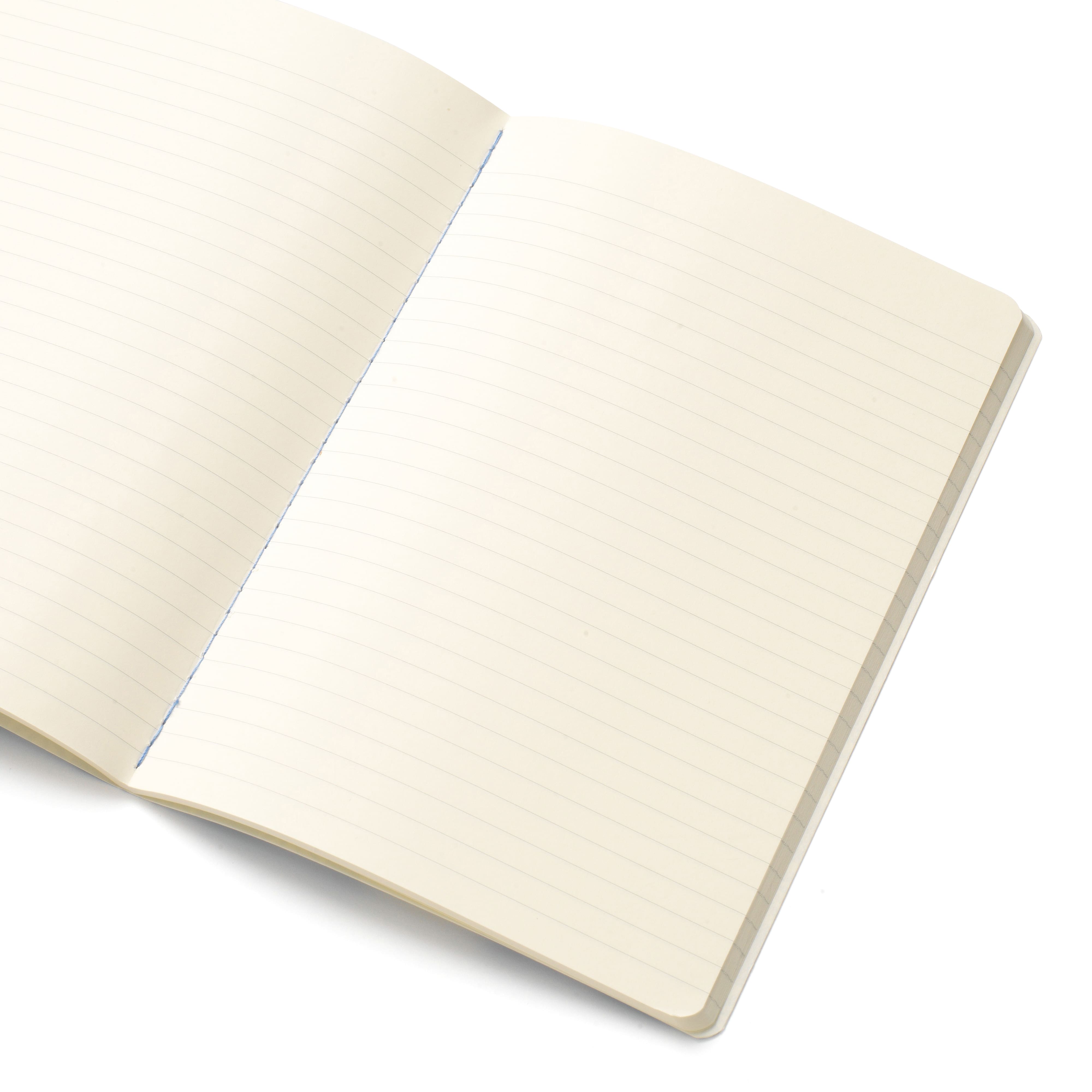 Papier Check & Icons Softcover Stitched & Bound Lined Notebook Set