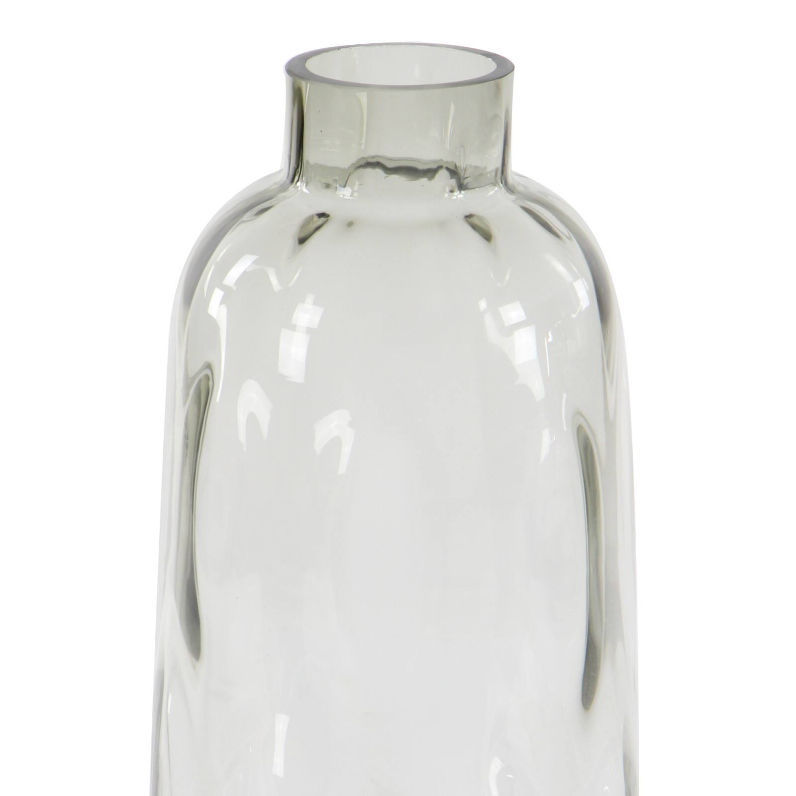 17" Gray Coastal Glass Vase