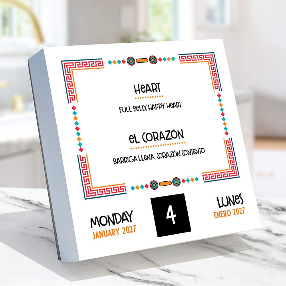 2027 Spanish Words Daily Desktop Calendar