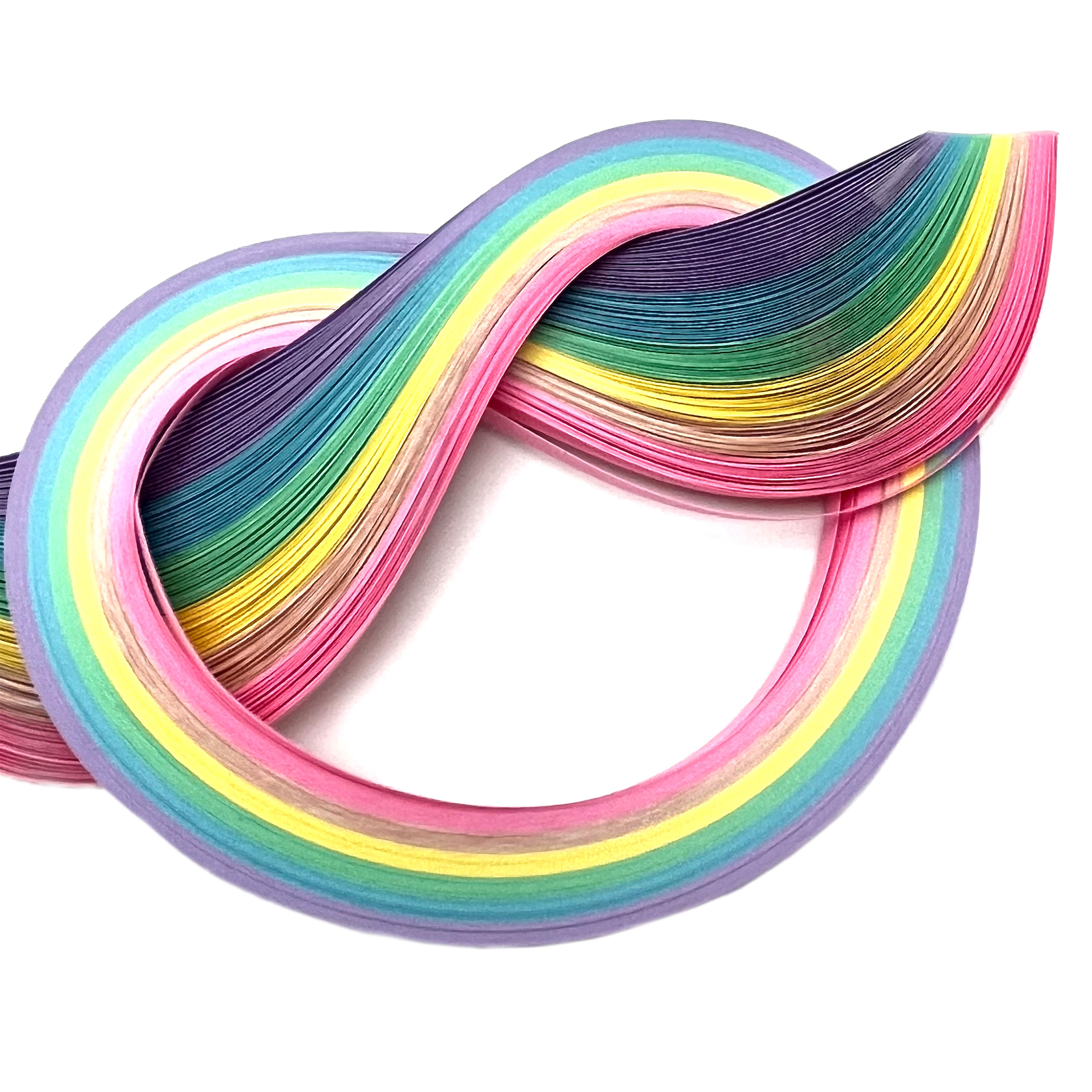 12 Packs: 100 ct. (1,200 total) Quilled Creations™ 1/8" Rainbow Mix Quilling Paper