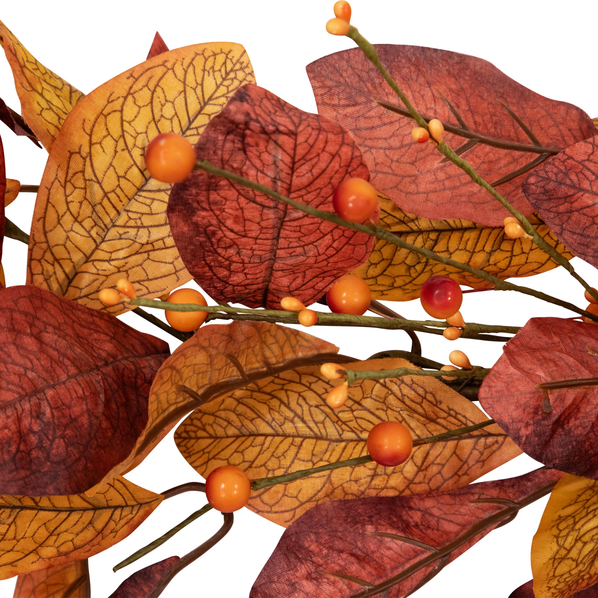 5ft. Berries with Orange & Red Leaves Artificial Fall Harvest Garland