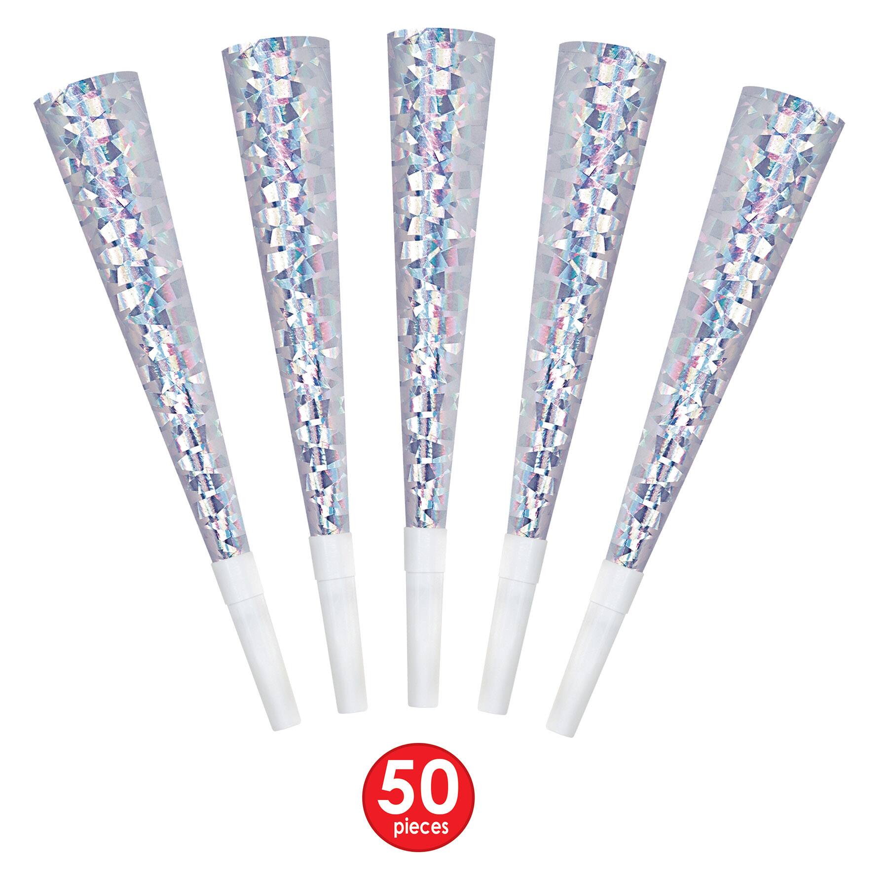 Beistle Blue, White & Silver Diamond Happy New Year Party Favor Kit for 50