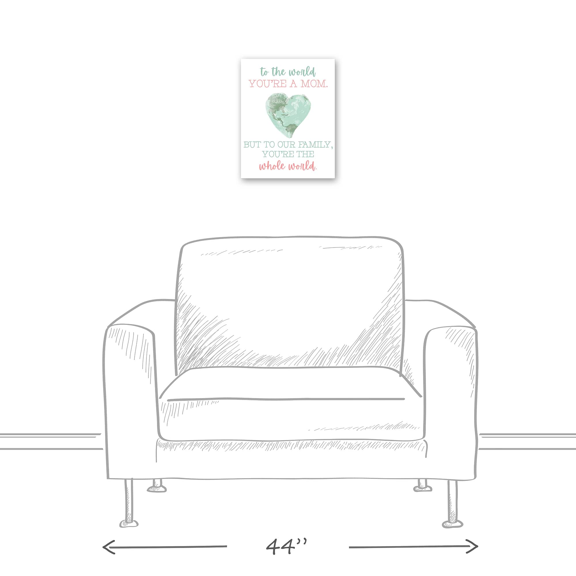 To Our Family You are the World Canvas Wall Art