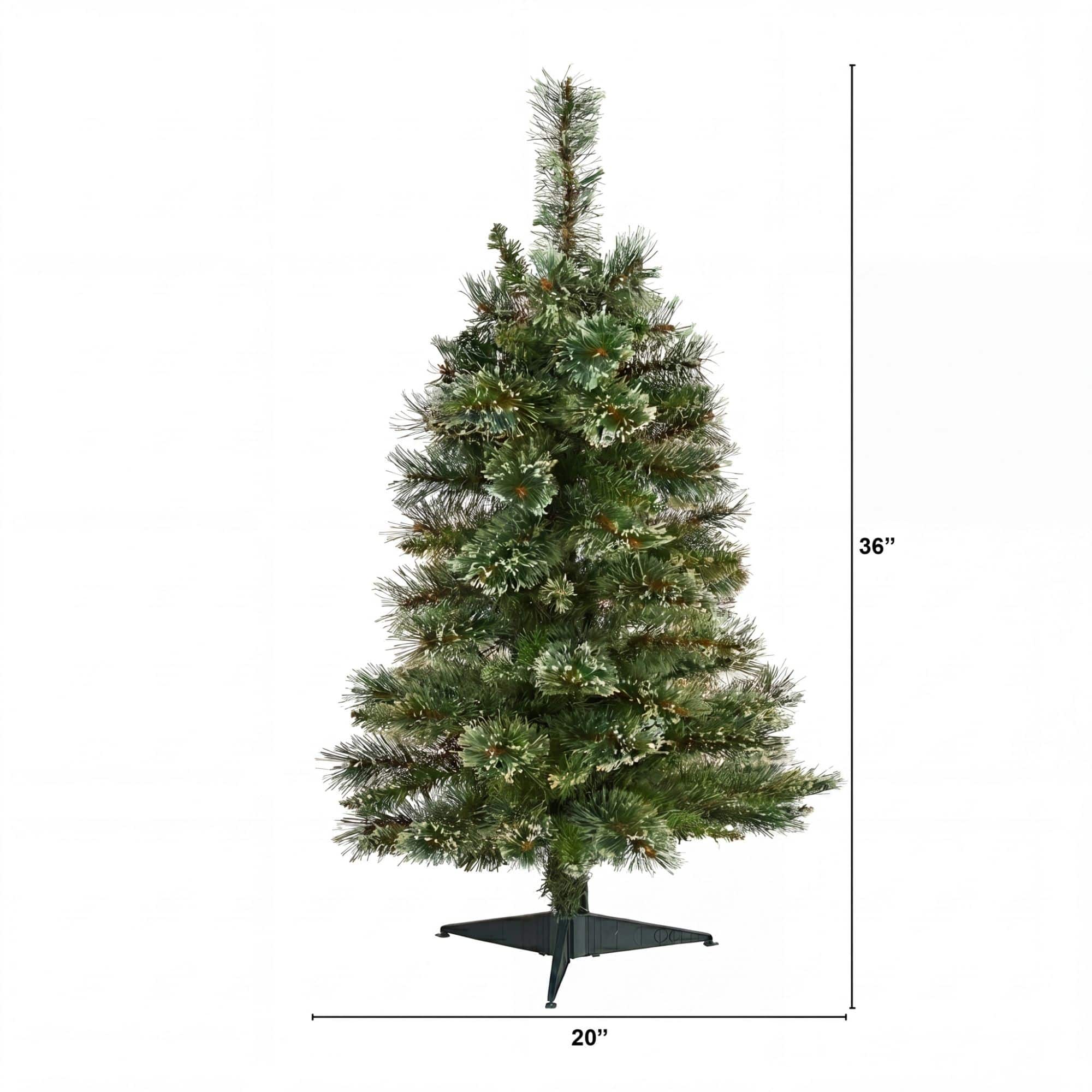 Nearly Natural 3ft. Unlit Wisconsin Slim Snow Tip Pine Artificial Christmas Tree