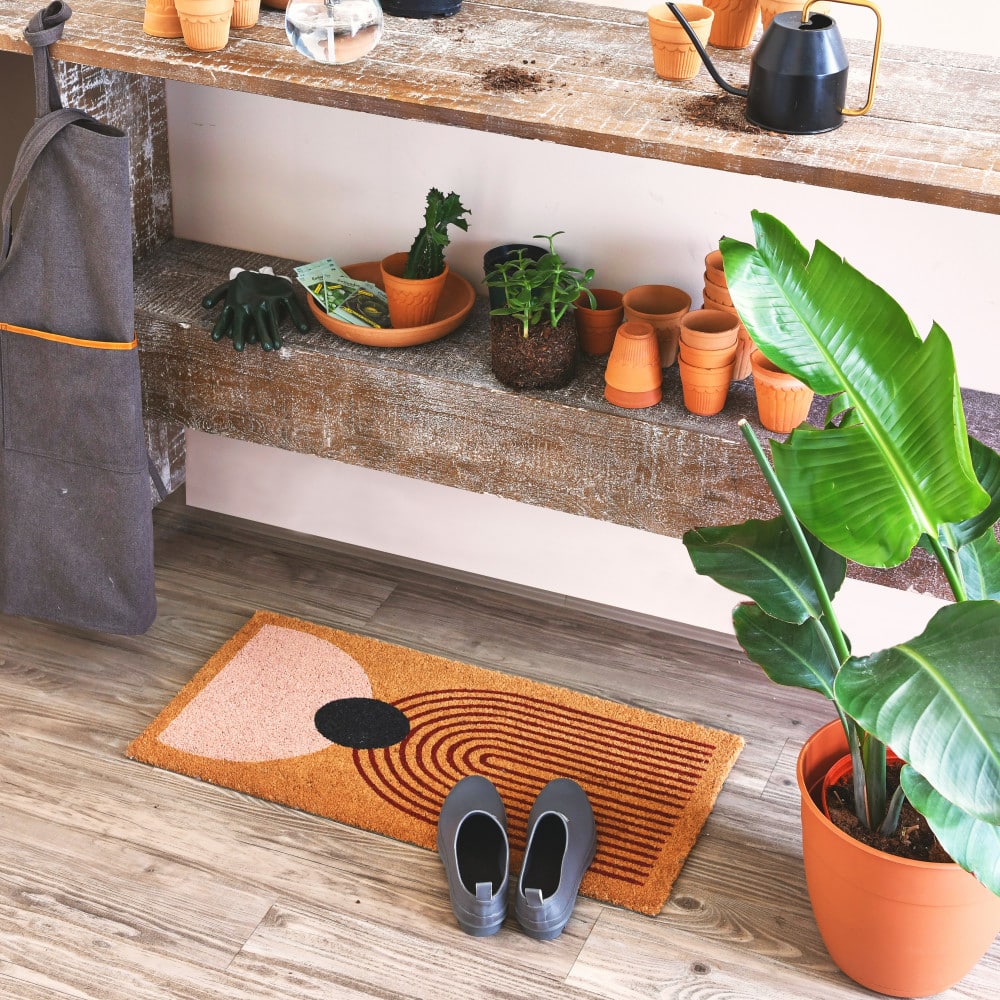 Hello Honey® Abstract Print Coir Doormat