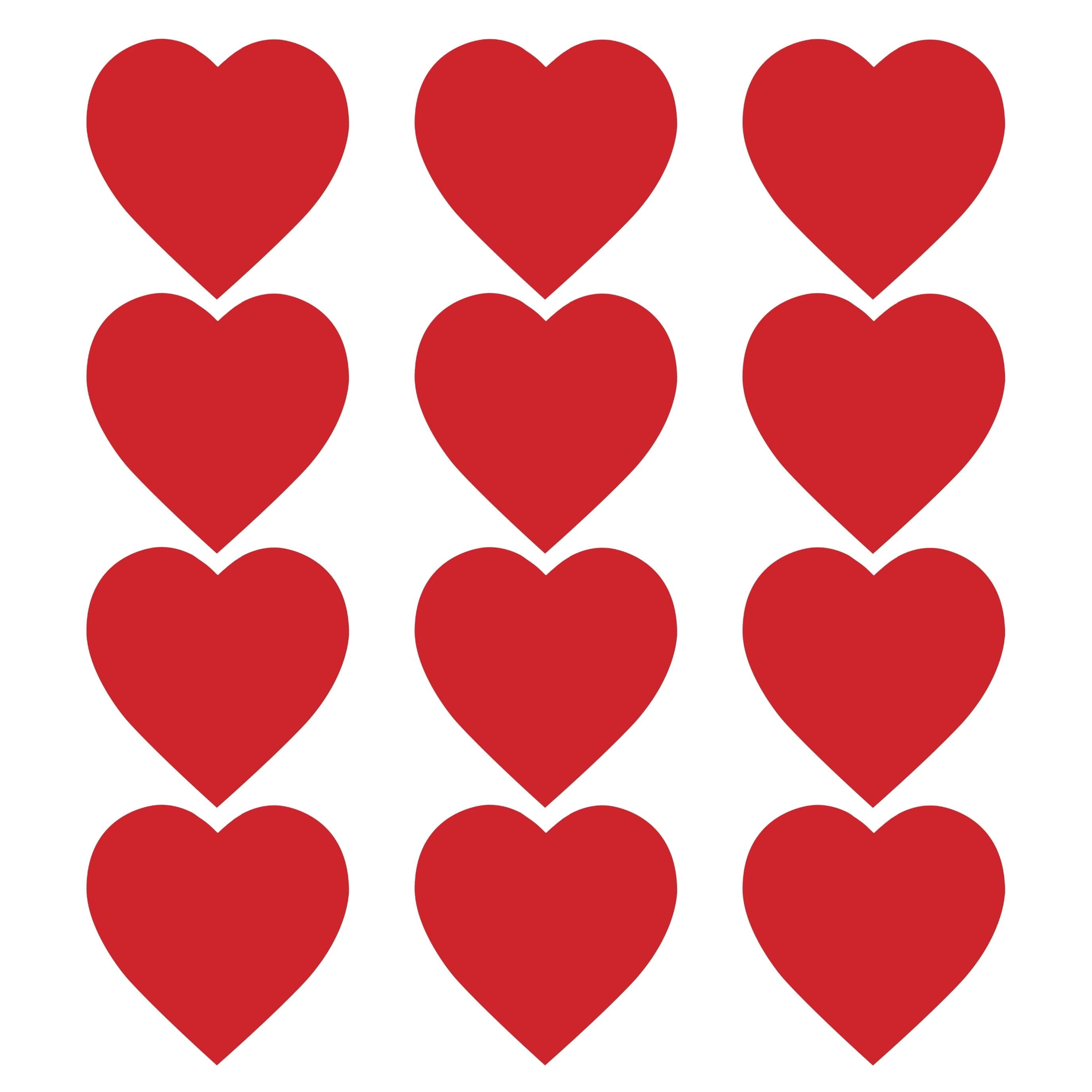 Beistle 8.5" Red Printed Heart Cutouts, 12ct.