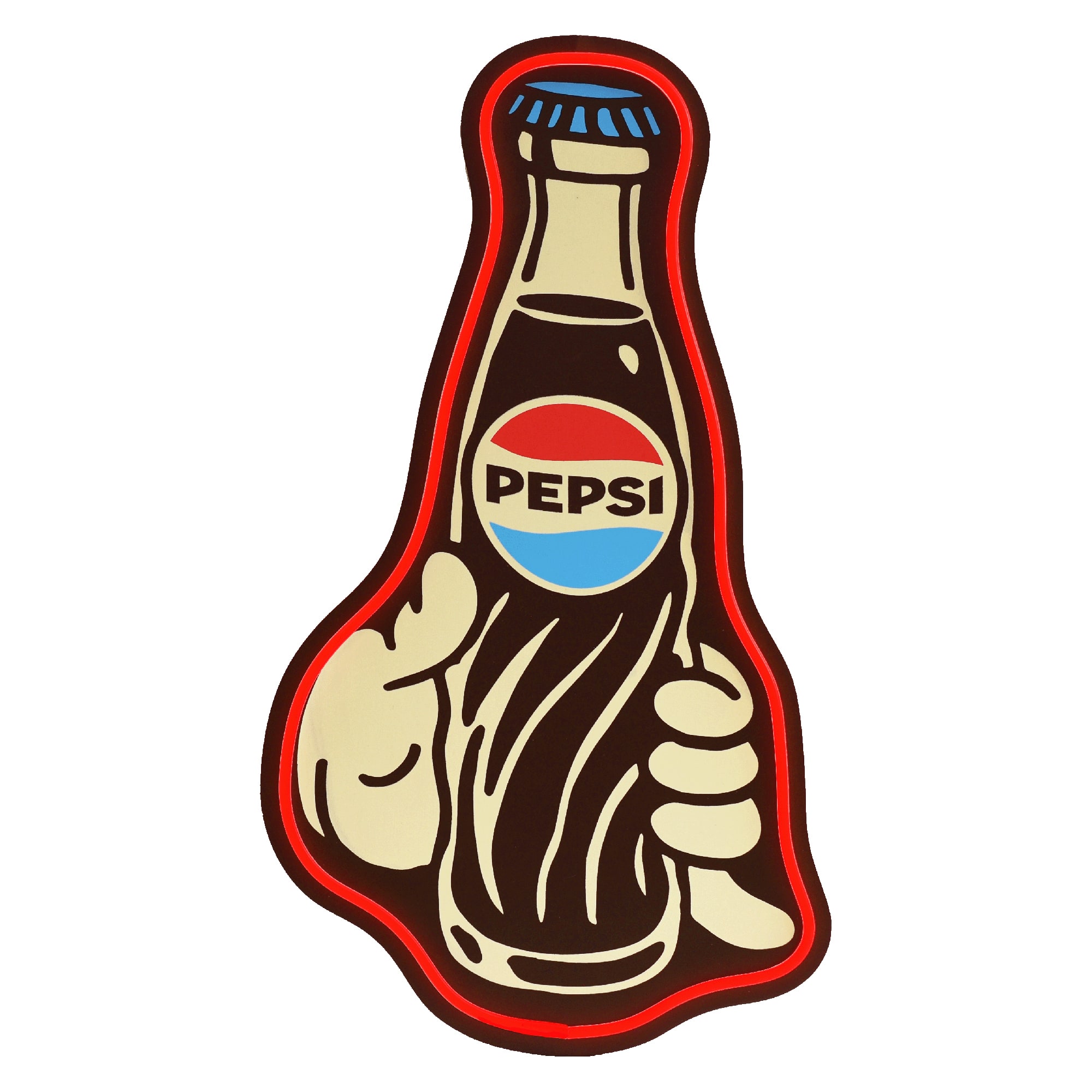 American Art Decor 20" x 12" Pepsi Bottle Vintage Bottle LED Neon Sign