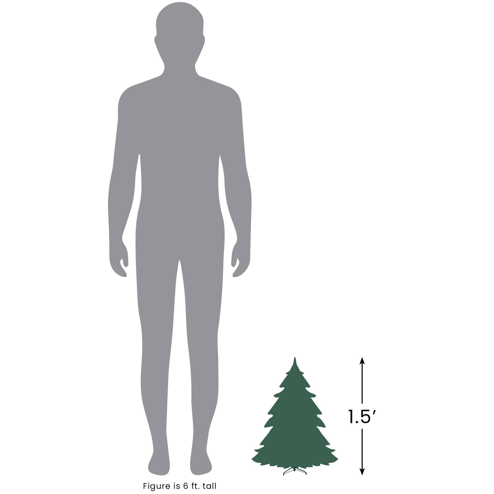18" Pre-Lit Medium Snow White Artificial Christmas Tree, Clear Lights