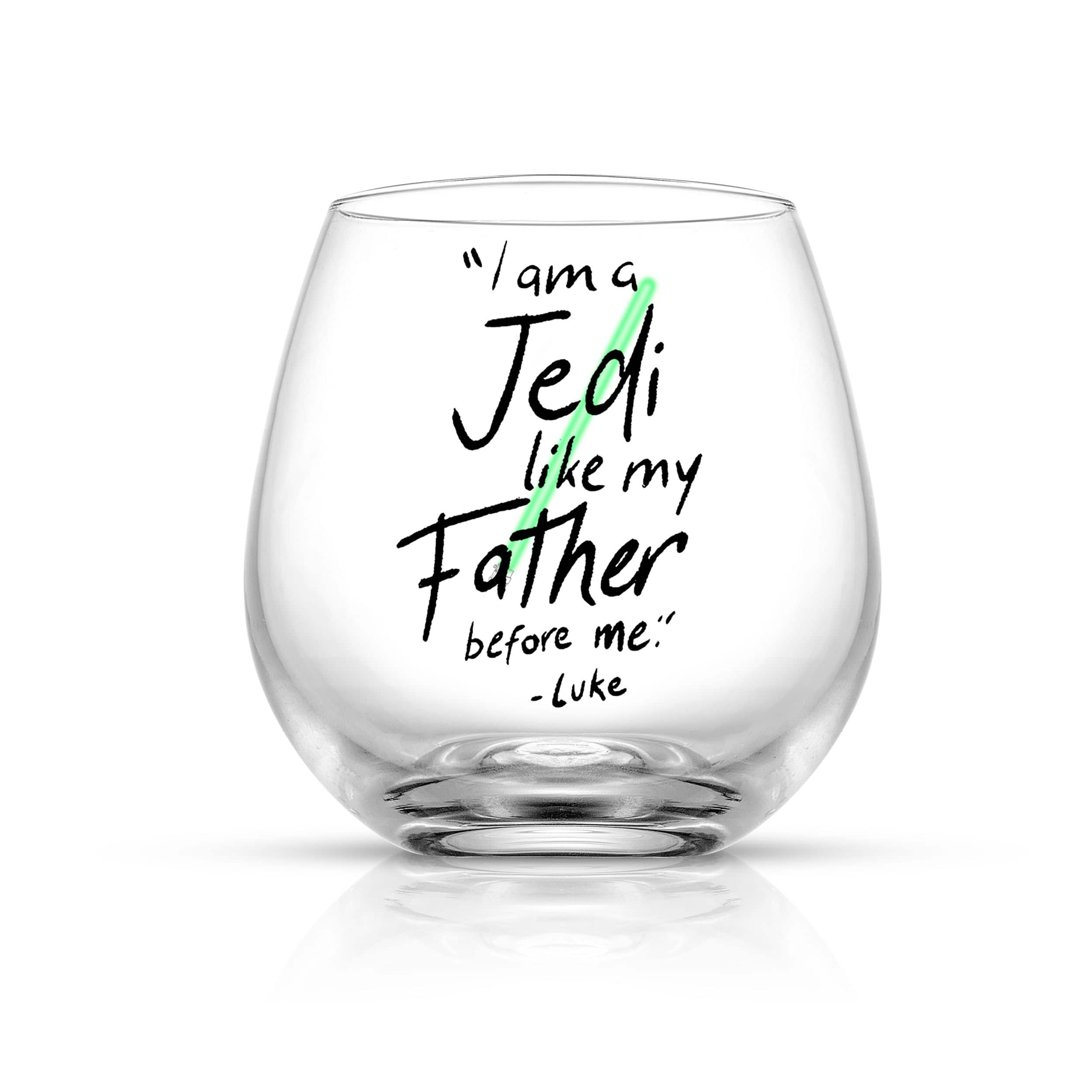 JoyJolt® Star Wars™ 15oz. New Hope Luke Skywalker Green Lightsaber Stemless Drinking Glass, 2ct.