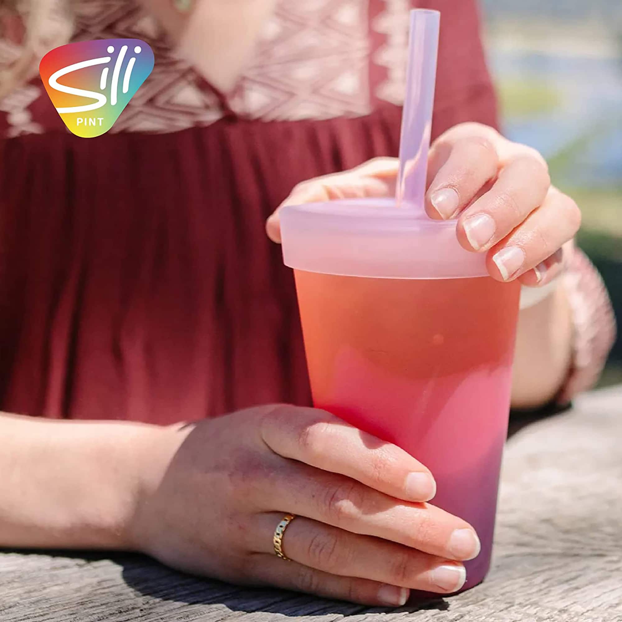 Silipint® 22oz. Silicone Tumbler with Straw
