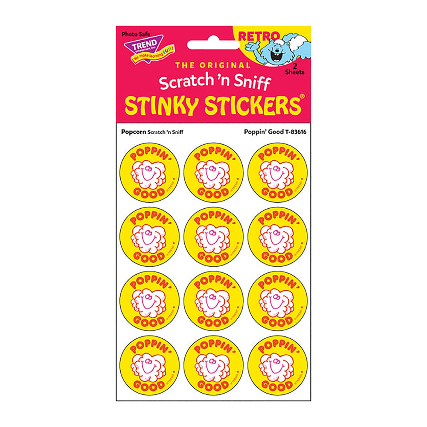 TREND Enterprises® Poppin' Good Popcorn Scented Stickers, 6 Packs of 24