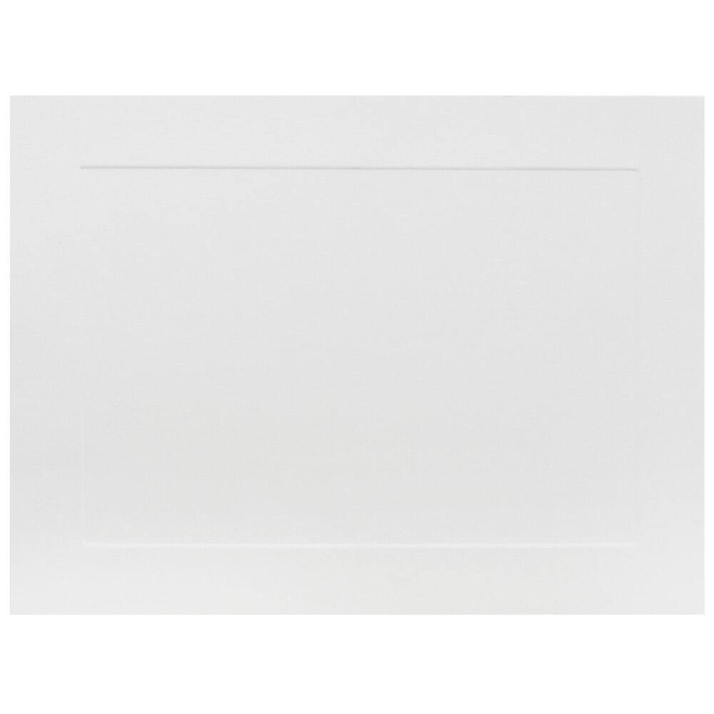 JAM Paper 5" x 6" White Panel Blank Flat Note Cards