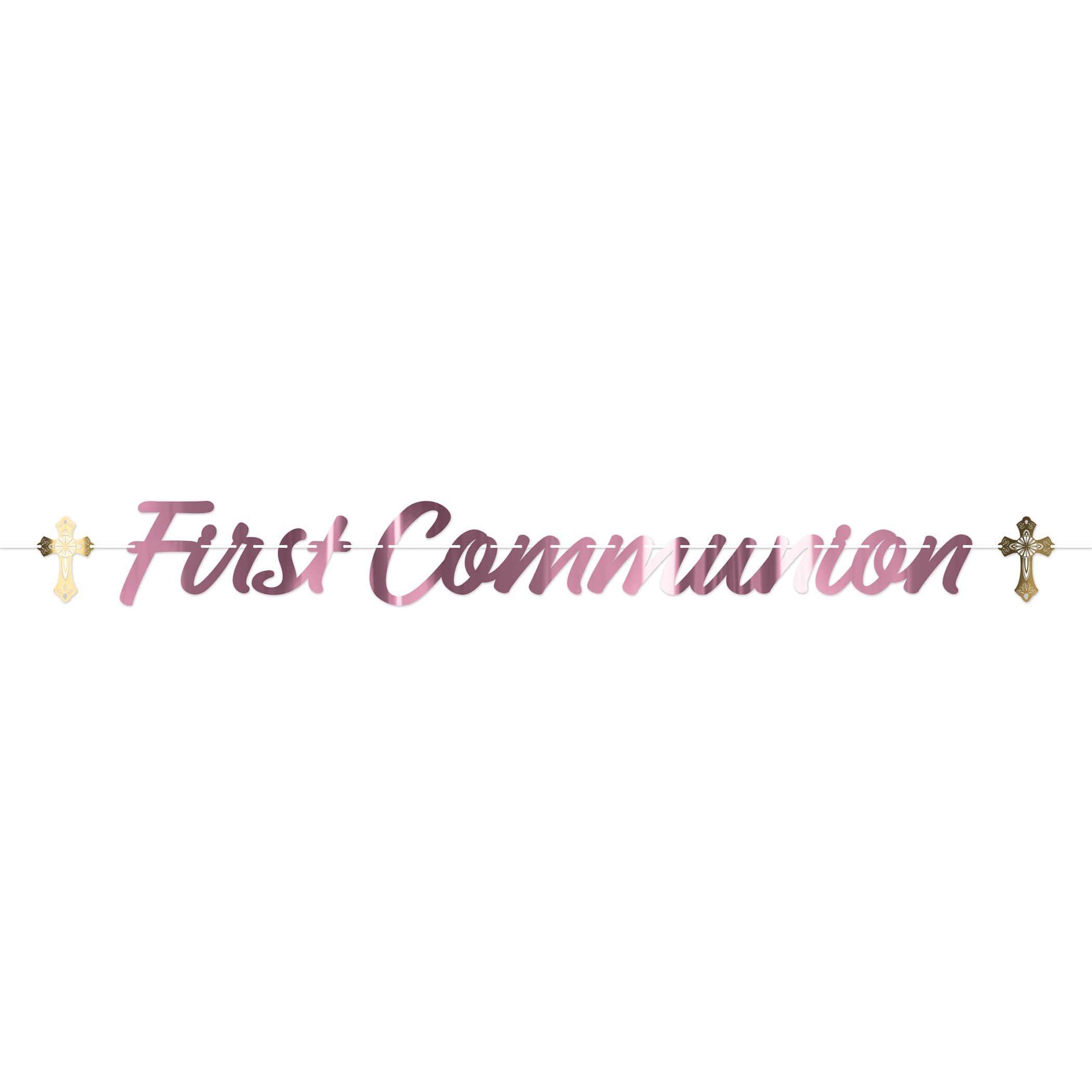 Beistle 6.75ft. Foil First Communion Streamer