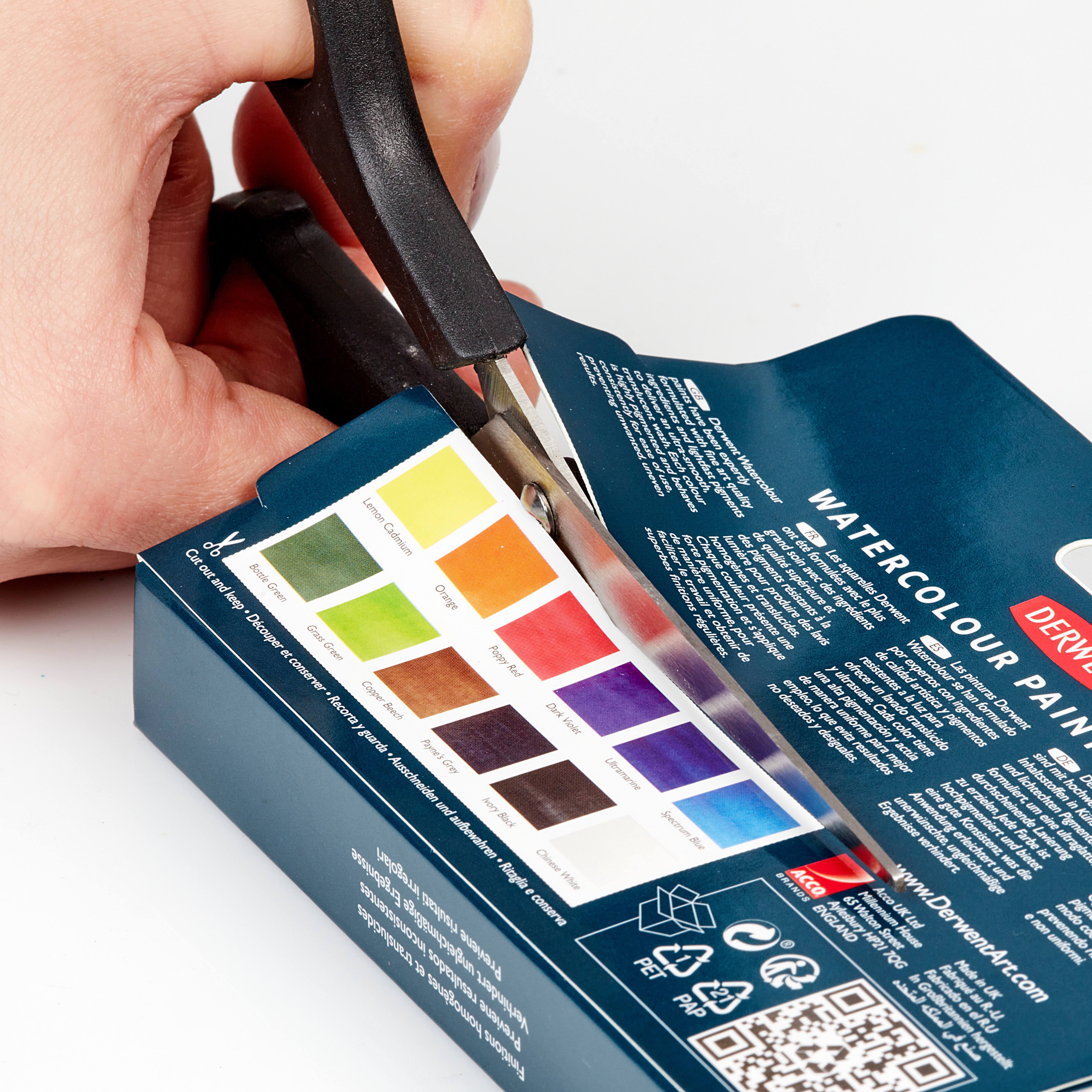 Derwent® 12 Color Watercolour Paint Pan Set
