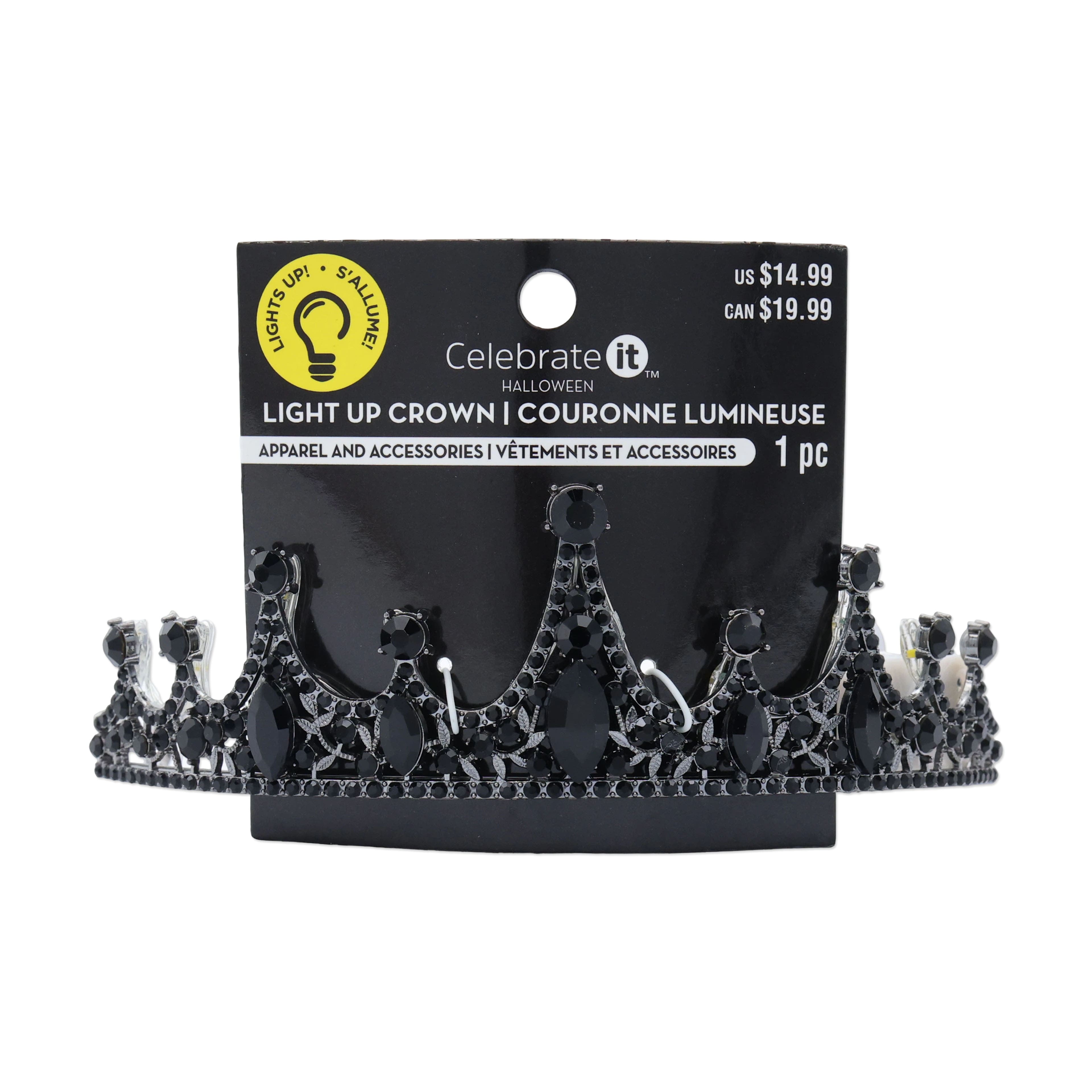 Halloween Black Light-Up Crown by Celebrate It™