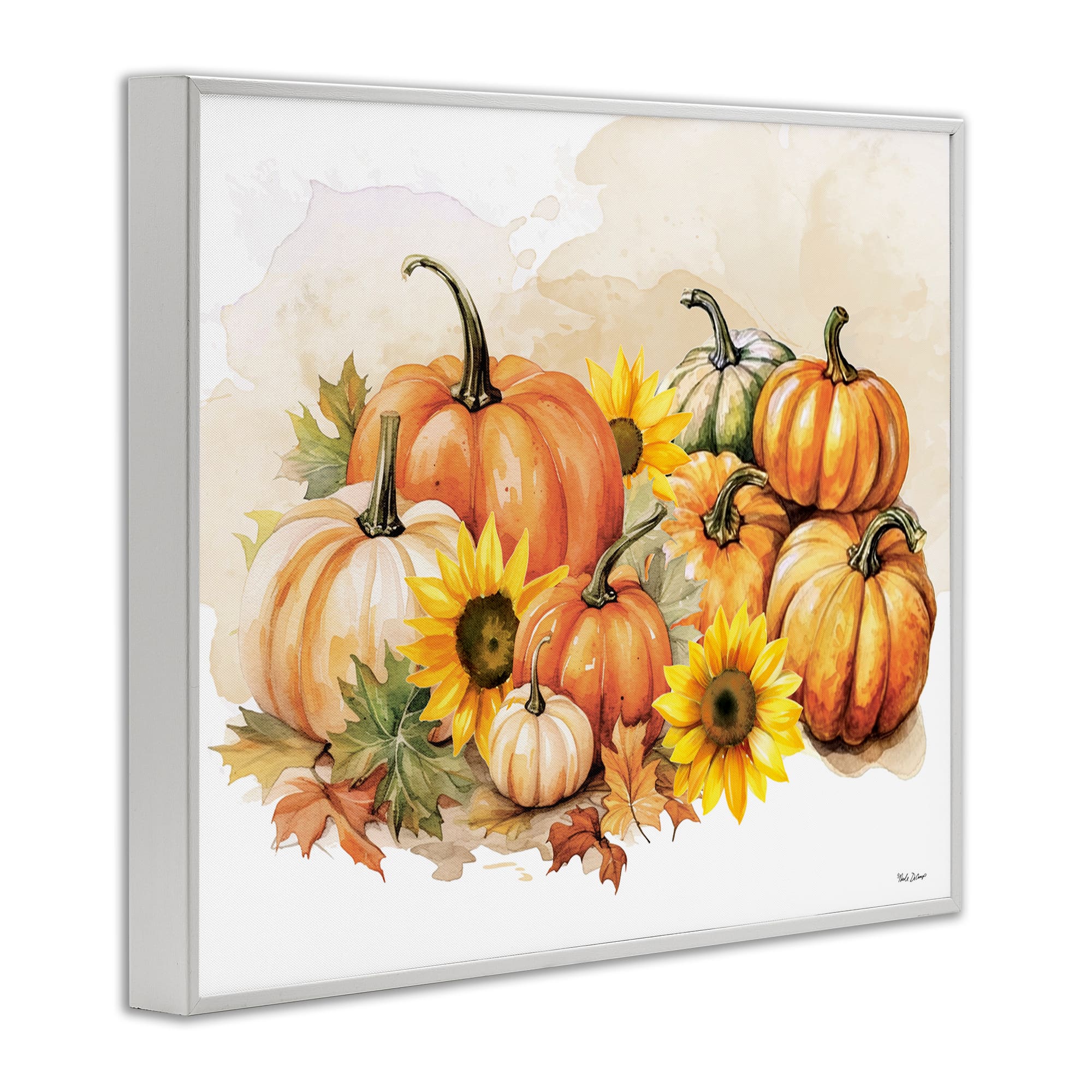 Stupell Industries Pumpkin & Sunflower Bundle Framed Giclee Art