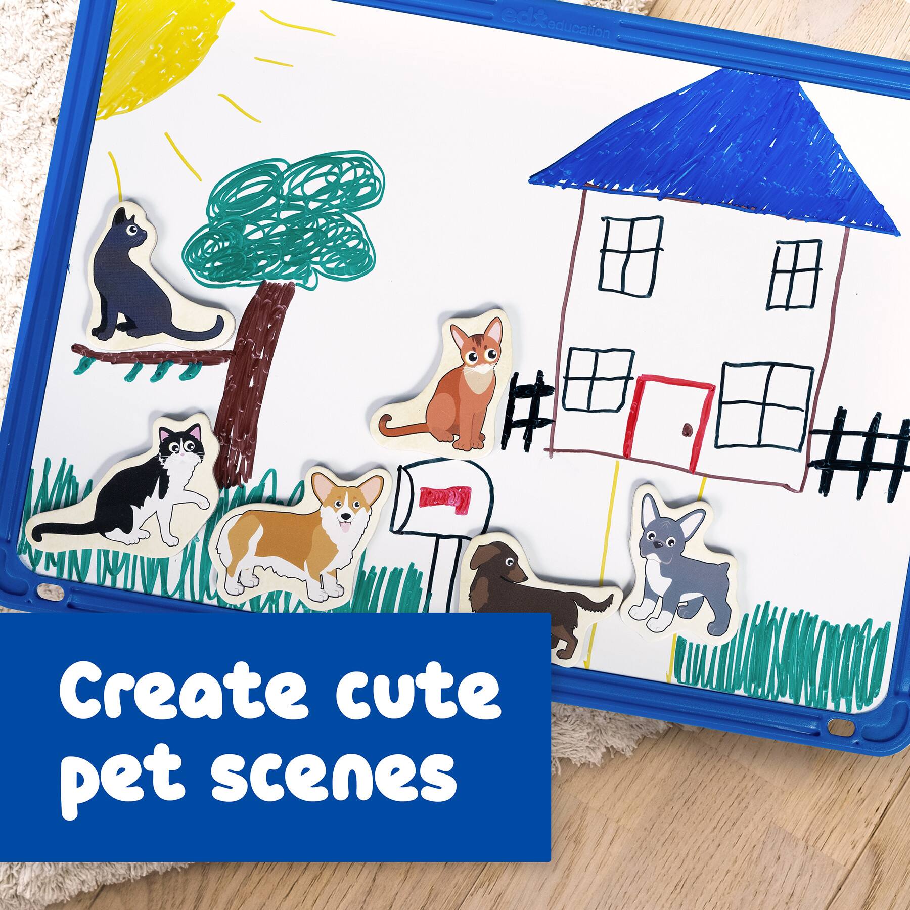 Spark & Wow Wooden Cats & Dogs Magnet Set
